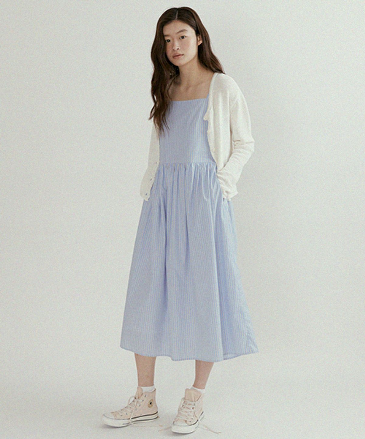 링서울(LINGSEOUL) linen blended knit cardigan-ivory