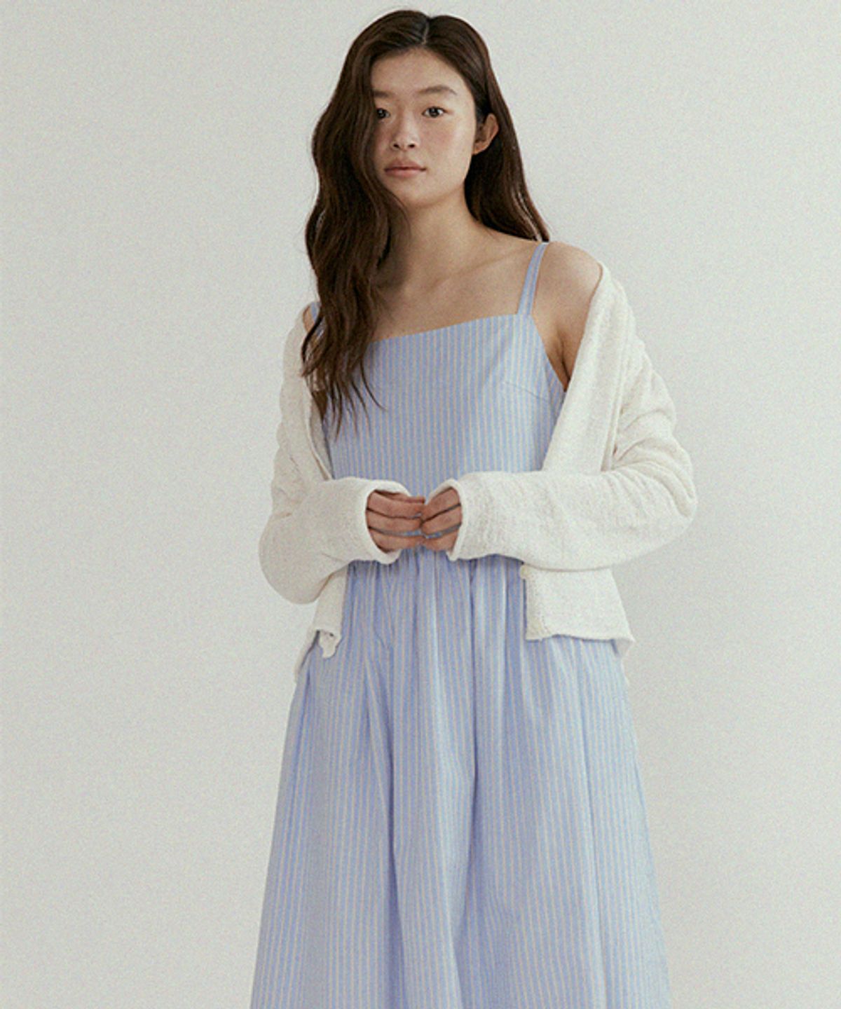 링서울(LINGSEOUL) linen blended knit cardigan-ivory