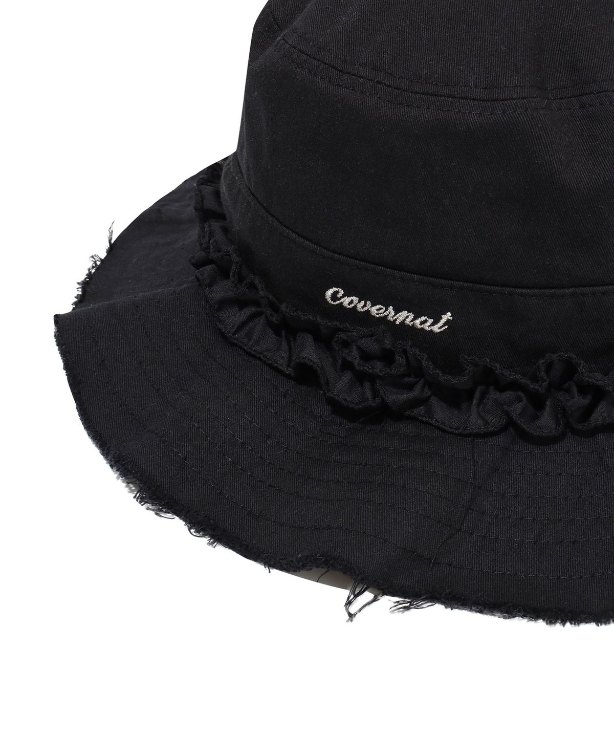 커버낫 우먼(COVERNAT WOMAN) 클로버하트 그런지 버킷 햇 Black