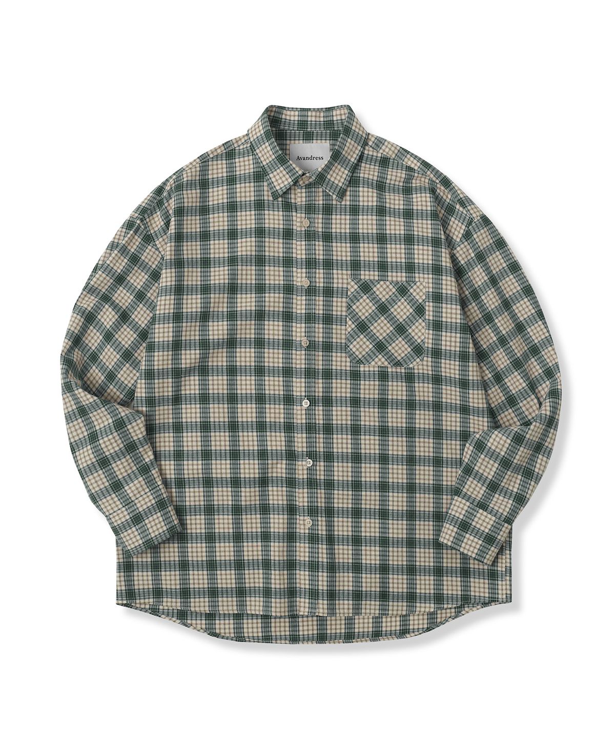 어반드레스(AVANDRESS) Alton Overfit Check Shirt BLUE
