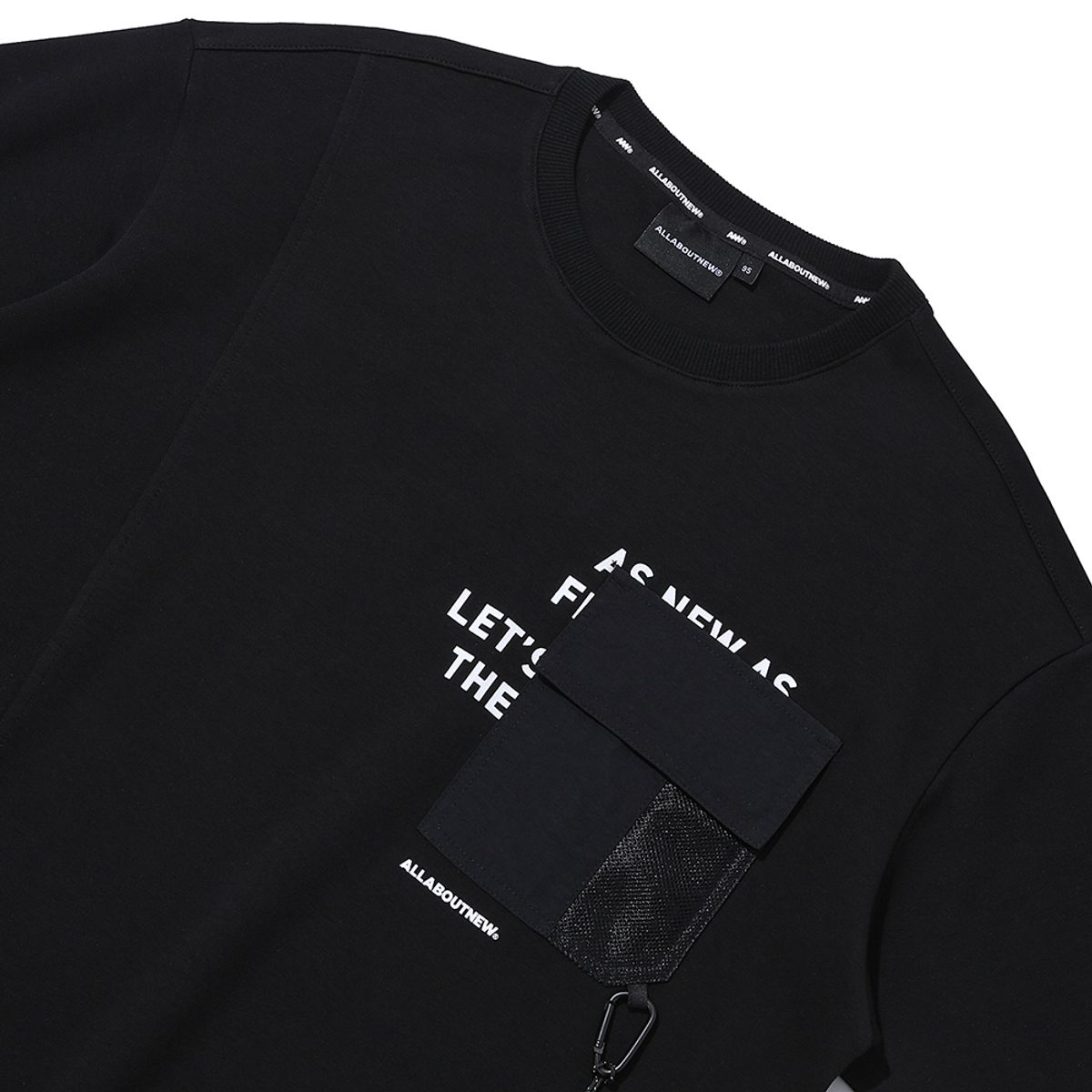 올어바웃뉴(ALL ABOUT NEW) 포켓 반팔티셔츠 블랙 INY2TM26ABK