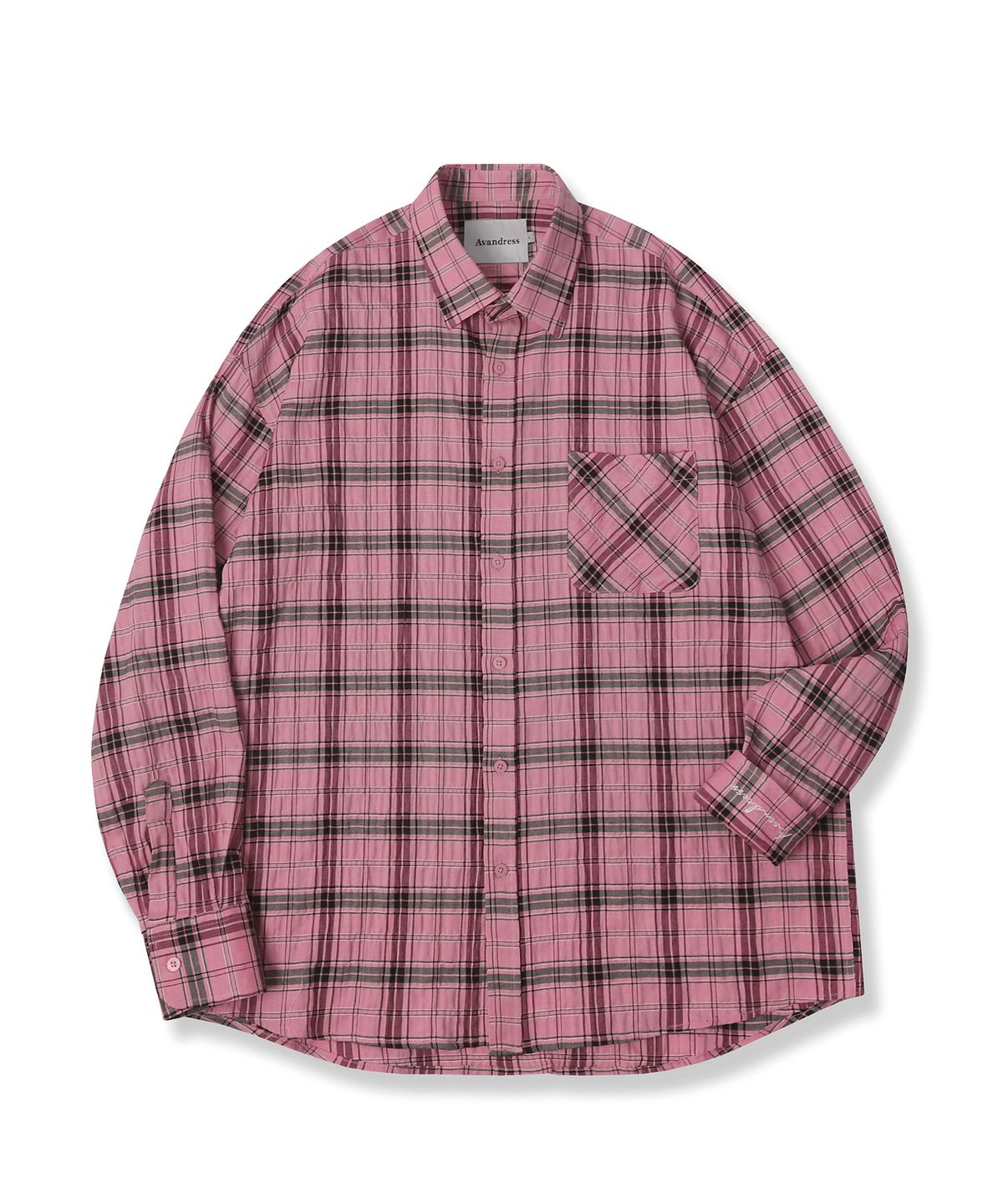 어반드레스(AVANDRESS) Legacy Overfit Check Shirt PINK
