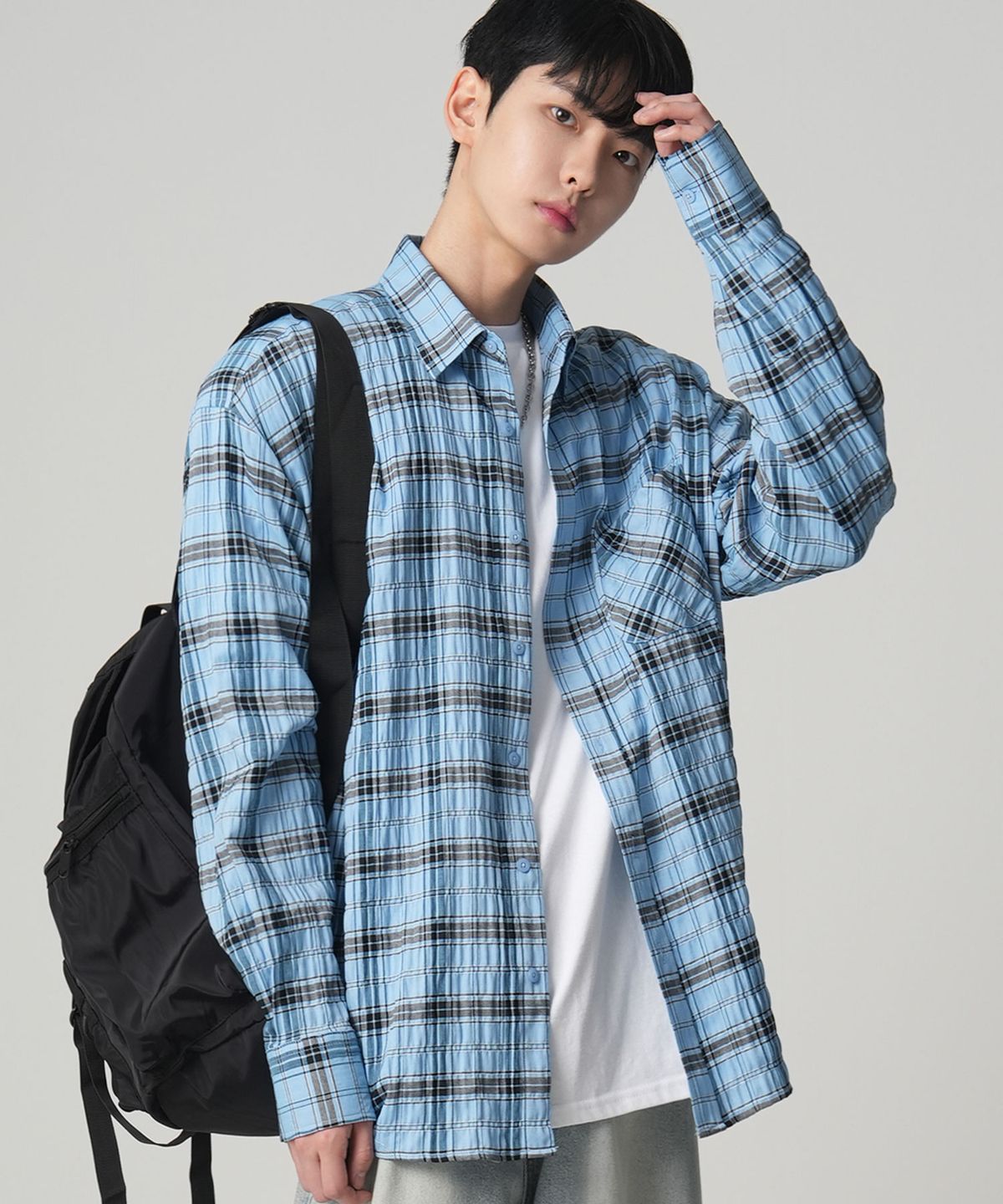 어반드레스(AVANDRESS) Legacy Overfit Check Shirt PINK