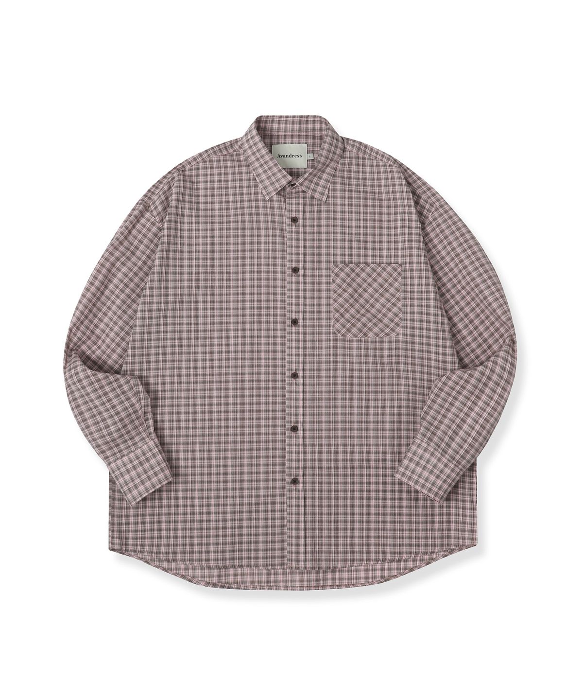 어반드레스(AVANDRESS) OL Overfit Check Shirt PINK