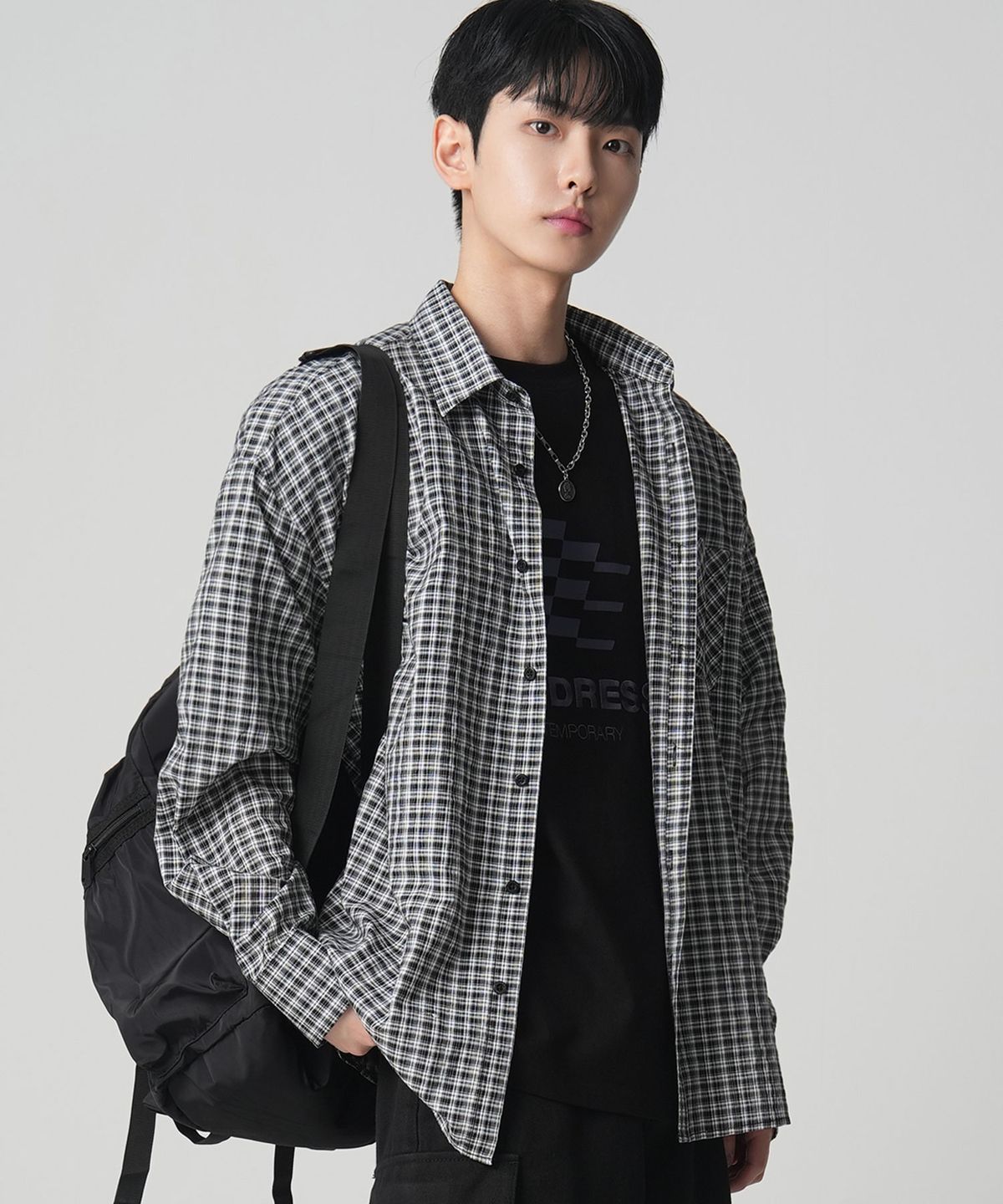 어반드레스(AVANDRESS) OL Overfit Check Shirt YELLOW