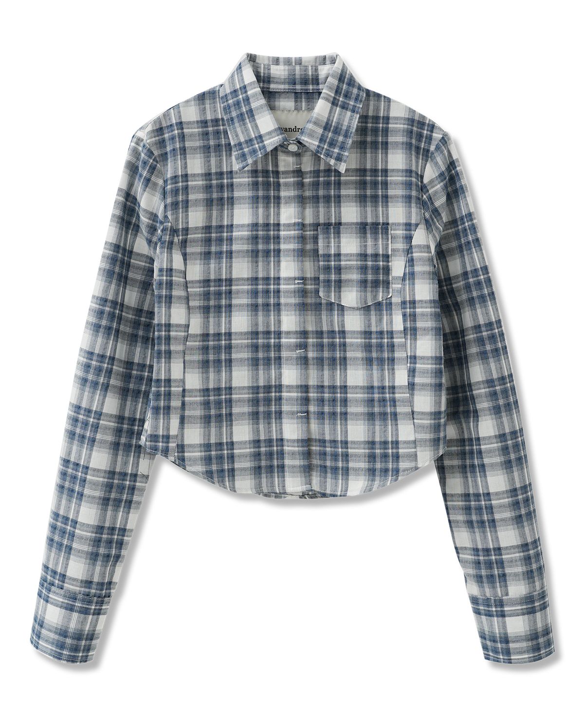 어반드레스(AVANDRESS) Slender Check Shirt BLUE