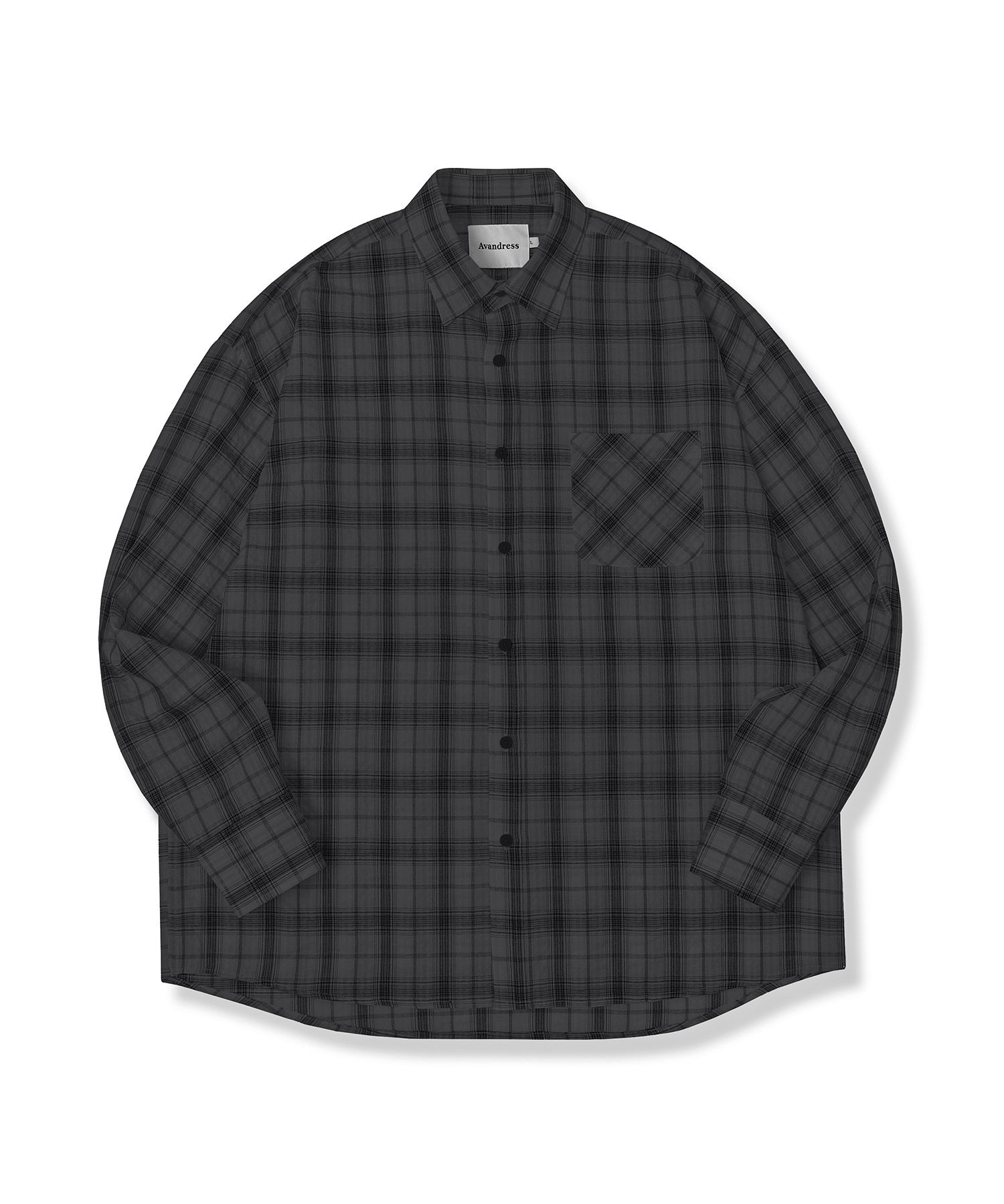 AVANDRESS ■ Smith Overfit Check Shirt MUSINSA | AVANDRESS Smith Overfit Check Shirt BLACK