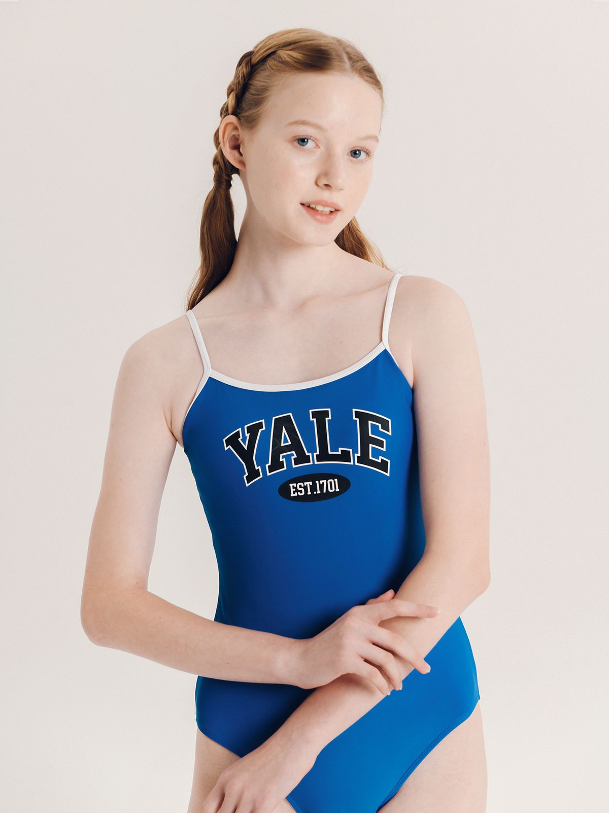 예일(YALE) 우먼즈 투톤아치 스윔수트 블루
