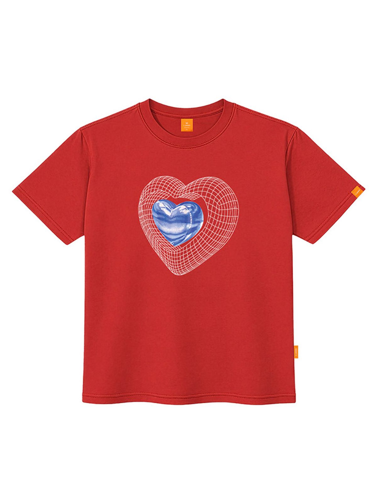 엘라모(LLAMO) 네트하트 반팔티셔츠 남녀공용 빅사이즈 S~4XL