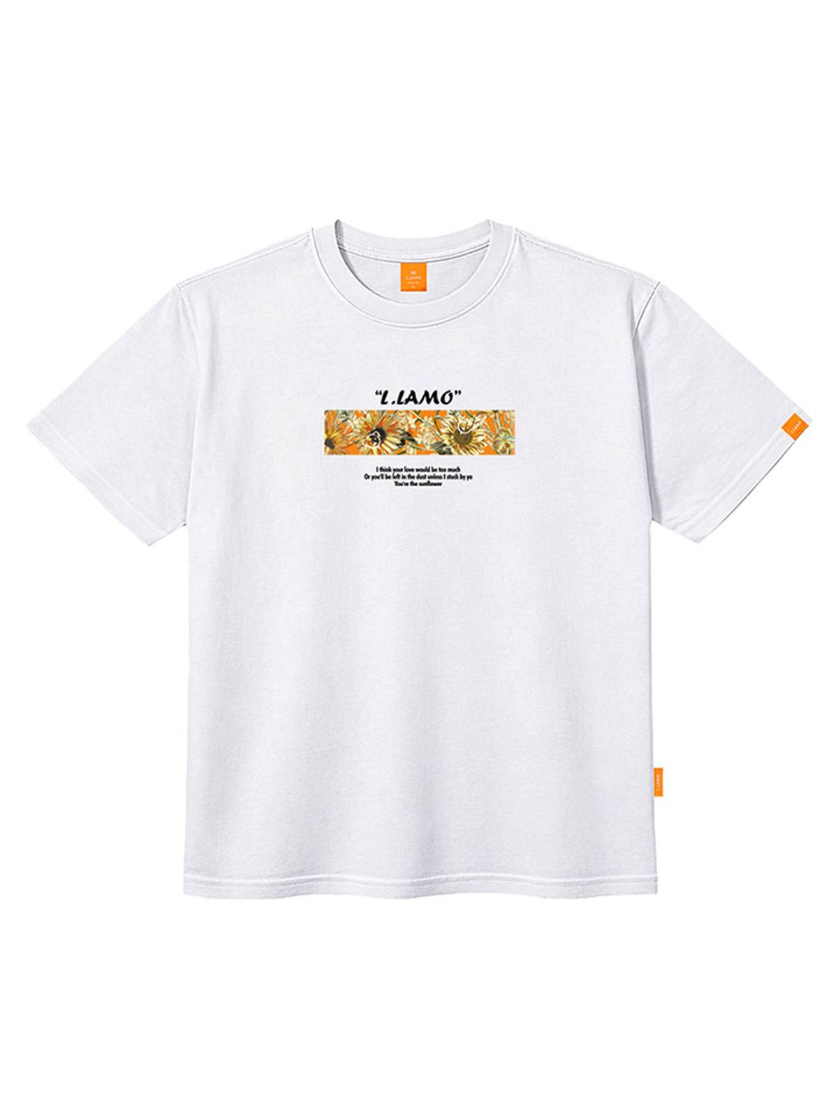 엘라모(LLAMO) 해바라기 반팔티셔츠 남녀공용 빅사이즈 S~4XL
