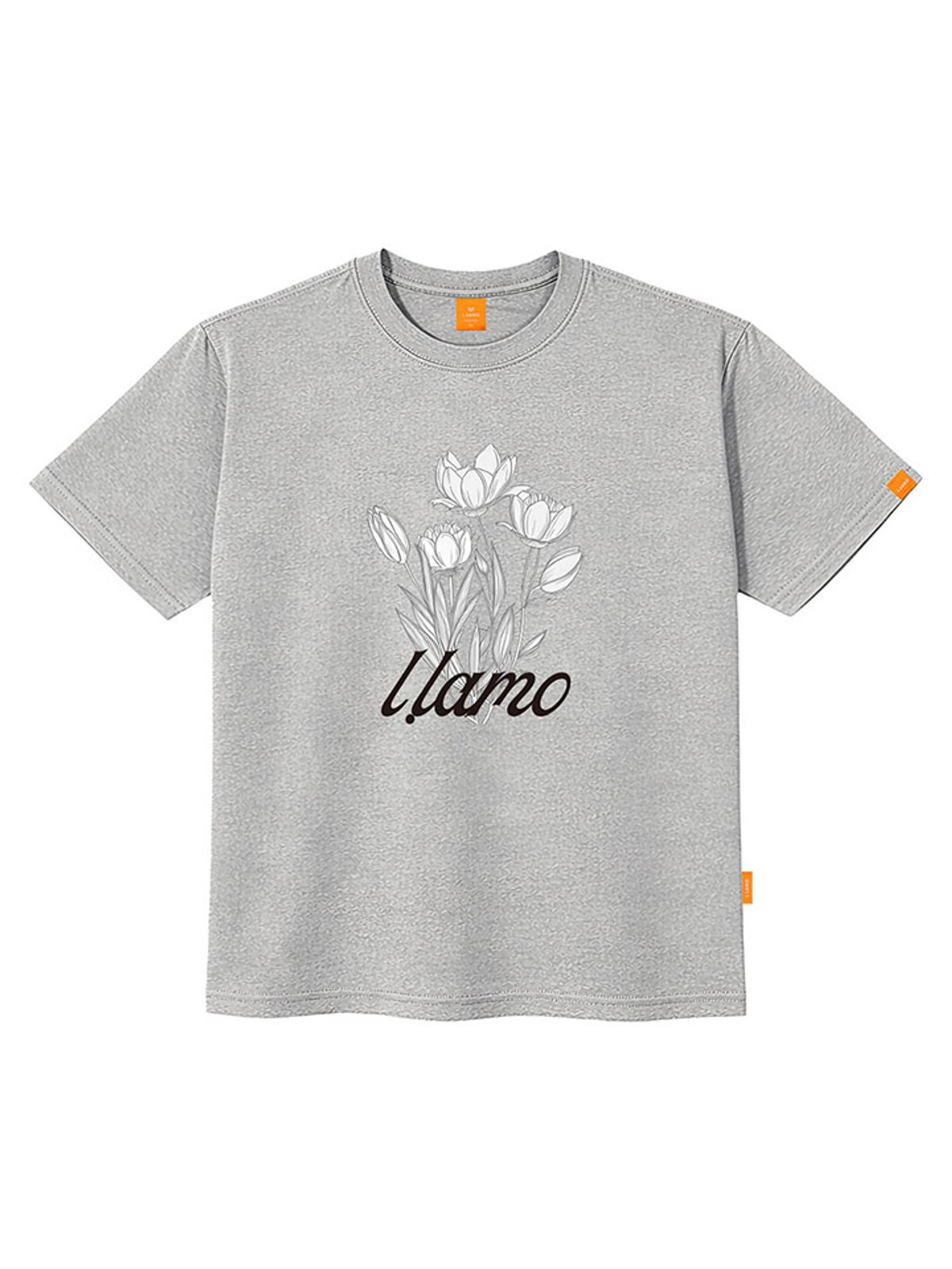 엘라모(LLAMO) 번치플라워 반팔티셔츠 남녀공용 빅사이즈 S~4XL