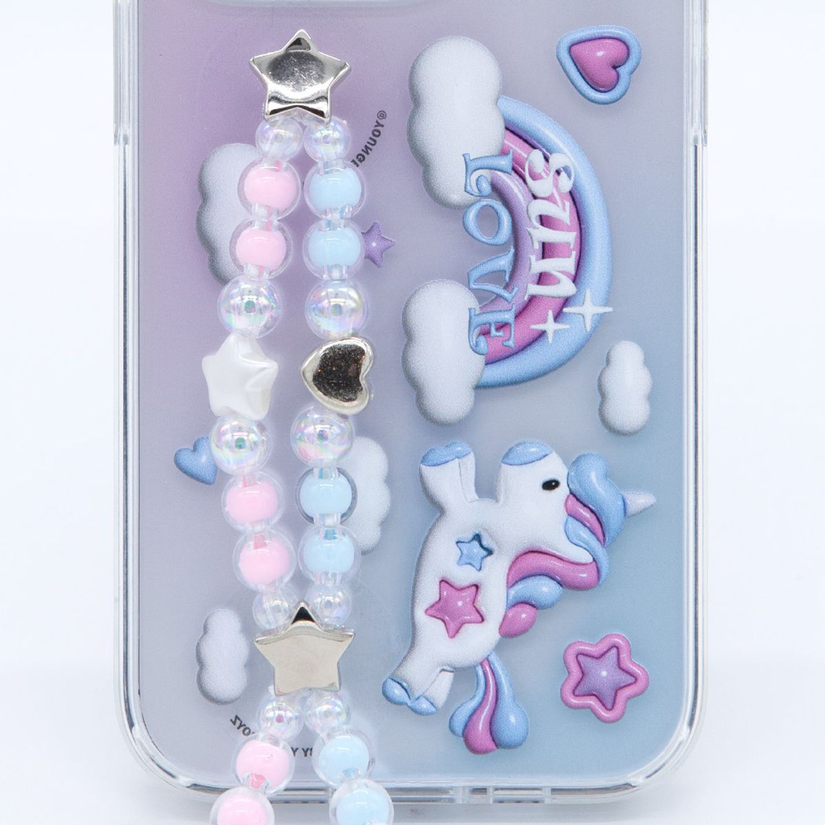 세컨드유니크네임(SECOND UNIQUE NAME) SUN CASE CLEAR UNICON BEADS BLUE