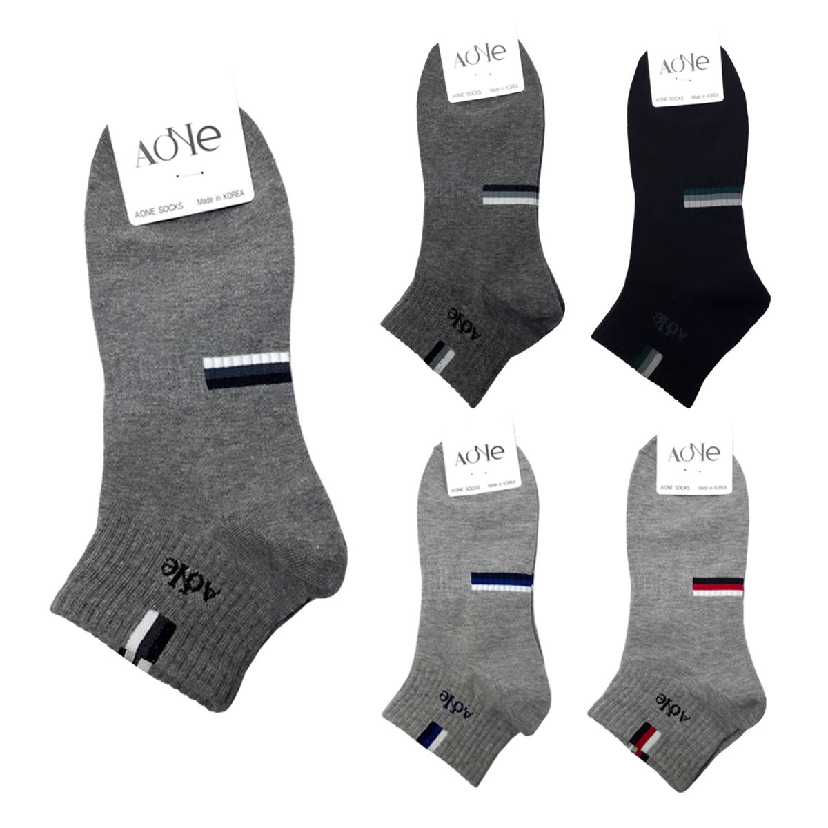 에이원(AONE) [5pack] 남성 실속형 패션 캐주얼 초미니 양말
