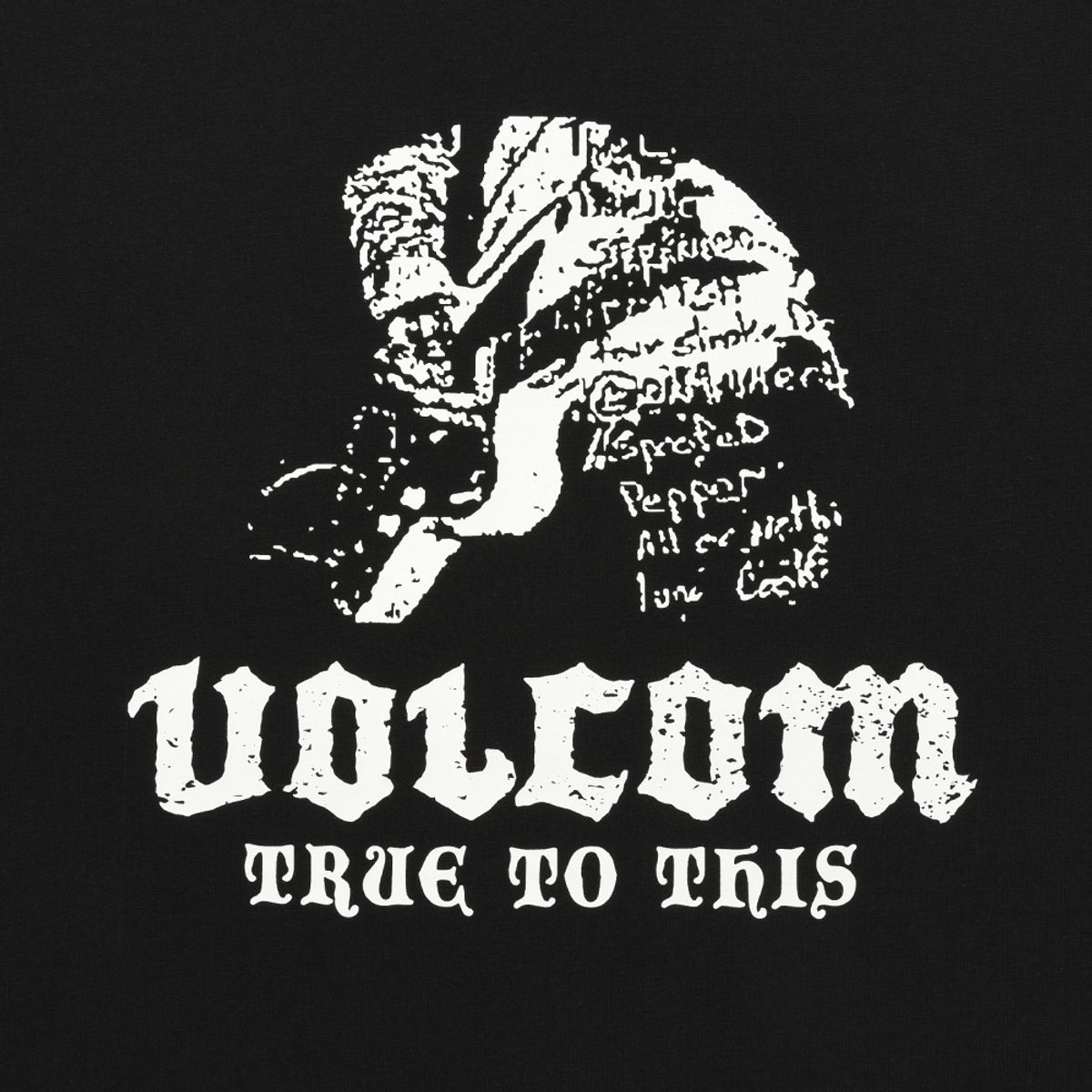 볼컴(VOLCOM) 기타리스트 오버핏 반팔 티셔츠(블랙)