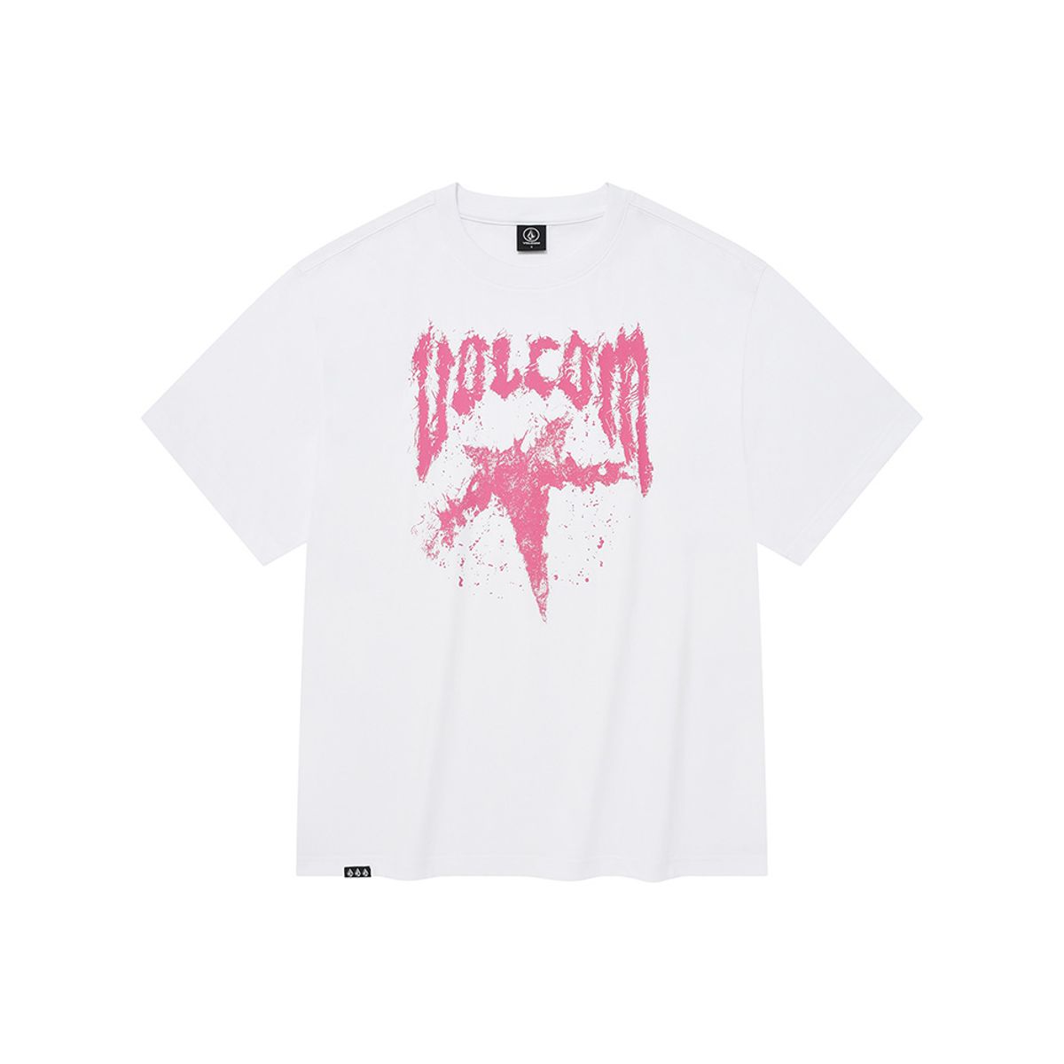 볼컴(VOLCOM) 스타 스프레이 오버핏 반팔 티셔츠(핑크)