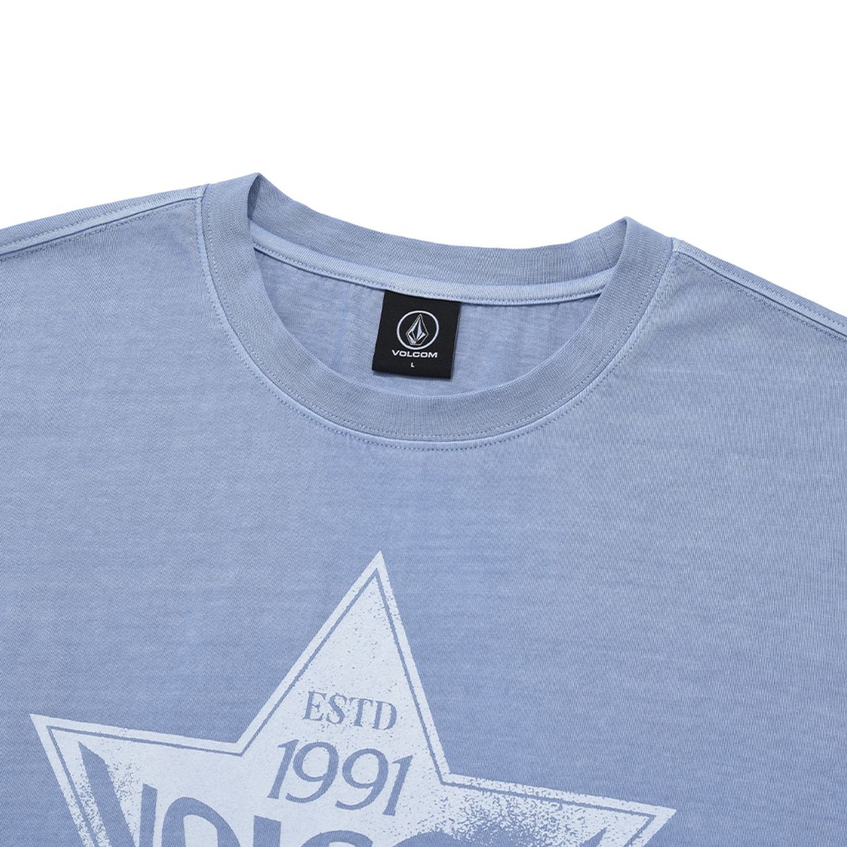 볼컴(VOLCOM) 피그먼트다잉 스타 오버핏 반팔 티셔츠(차콜 그레이)