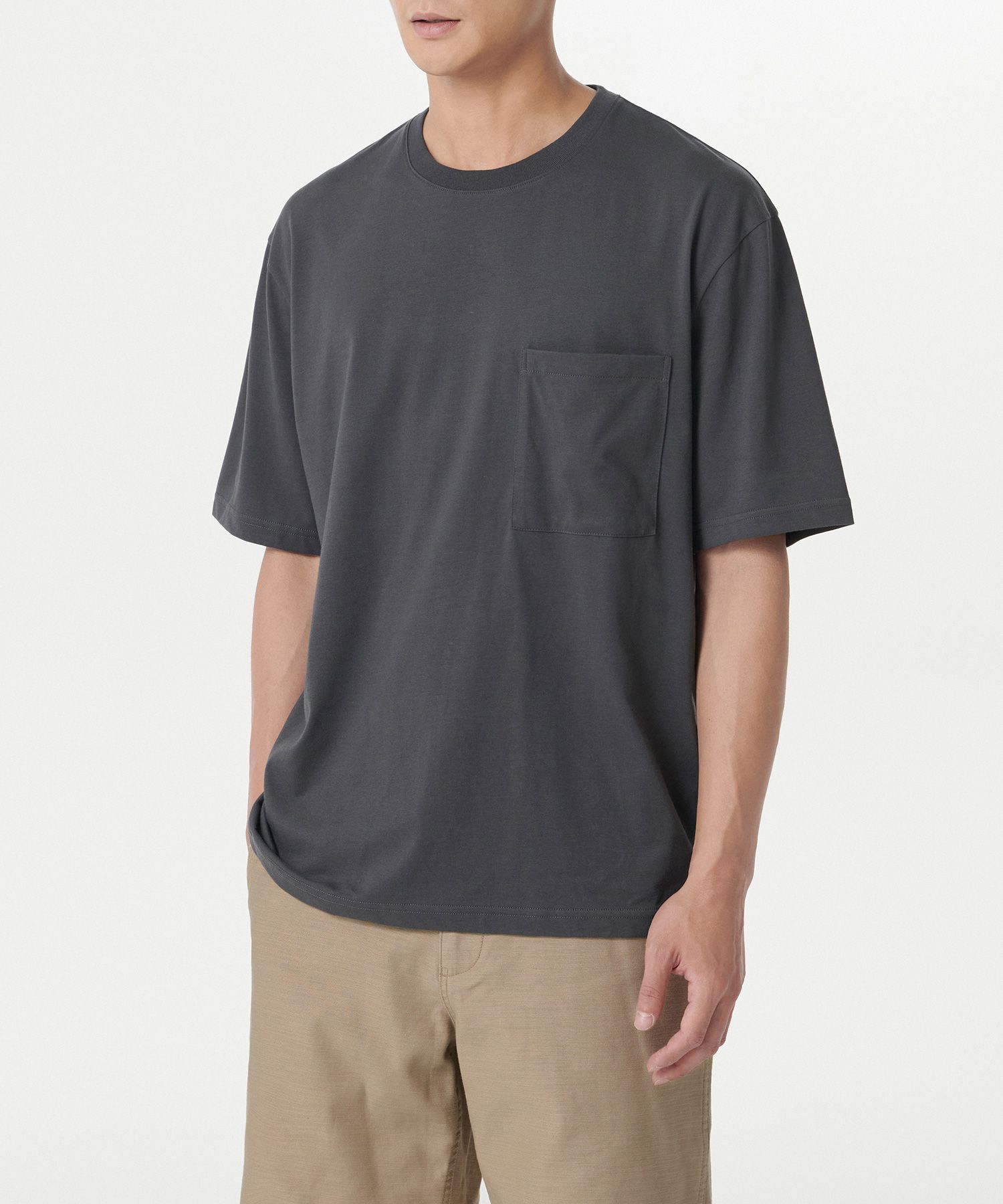 ★MUSINSA STANDARD★ Relaxed Wool Like Shirt Charcoal Grey M MUSINSA | MUSINSA STANDARD [Cool Standard] Relaxed Fit Crew