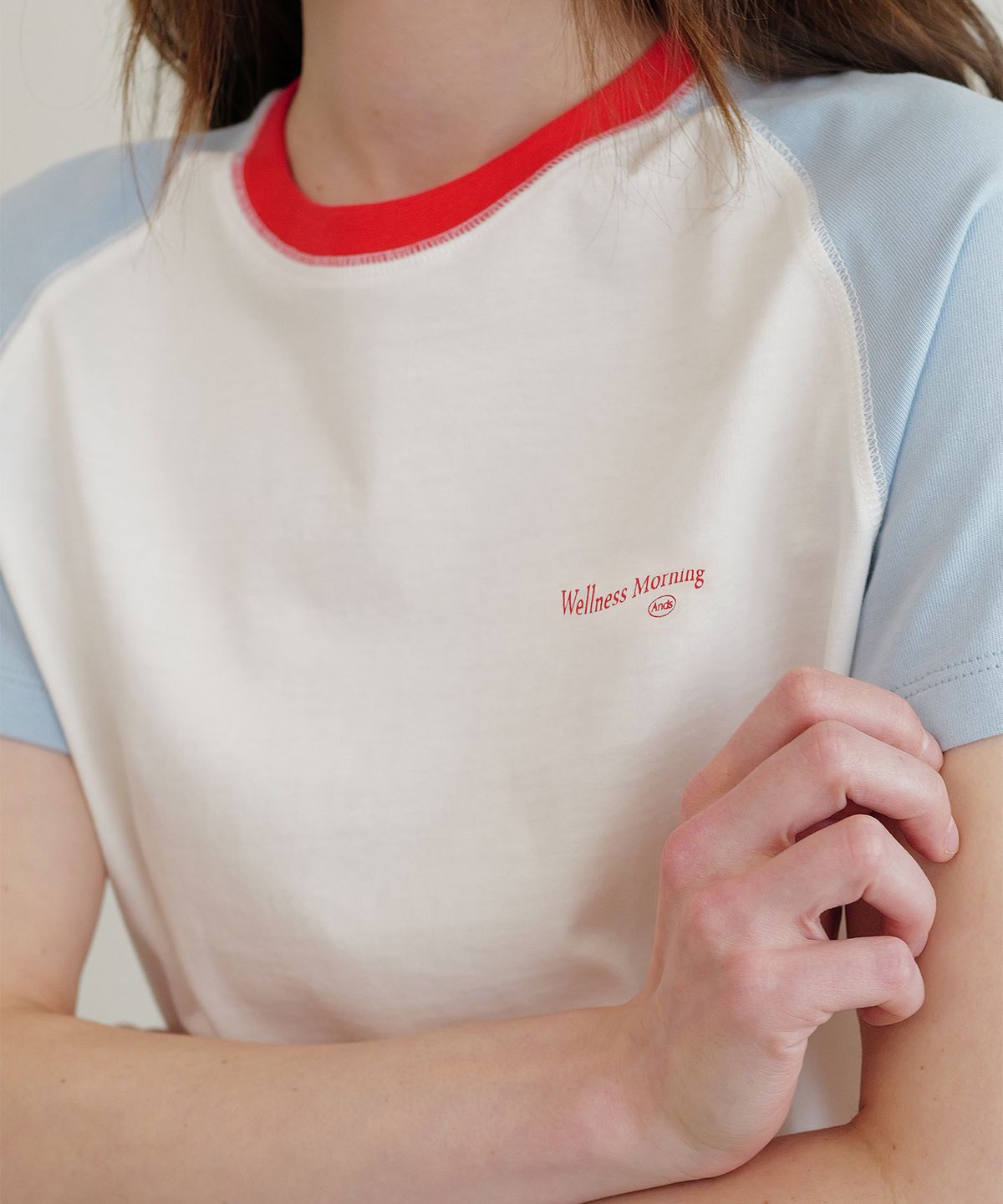 앤니즈(ANDNEEDS) Sandy raglan t-shirt (sky blue)