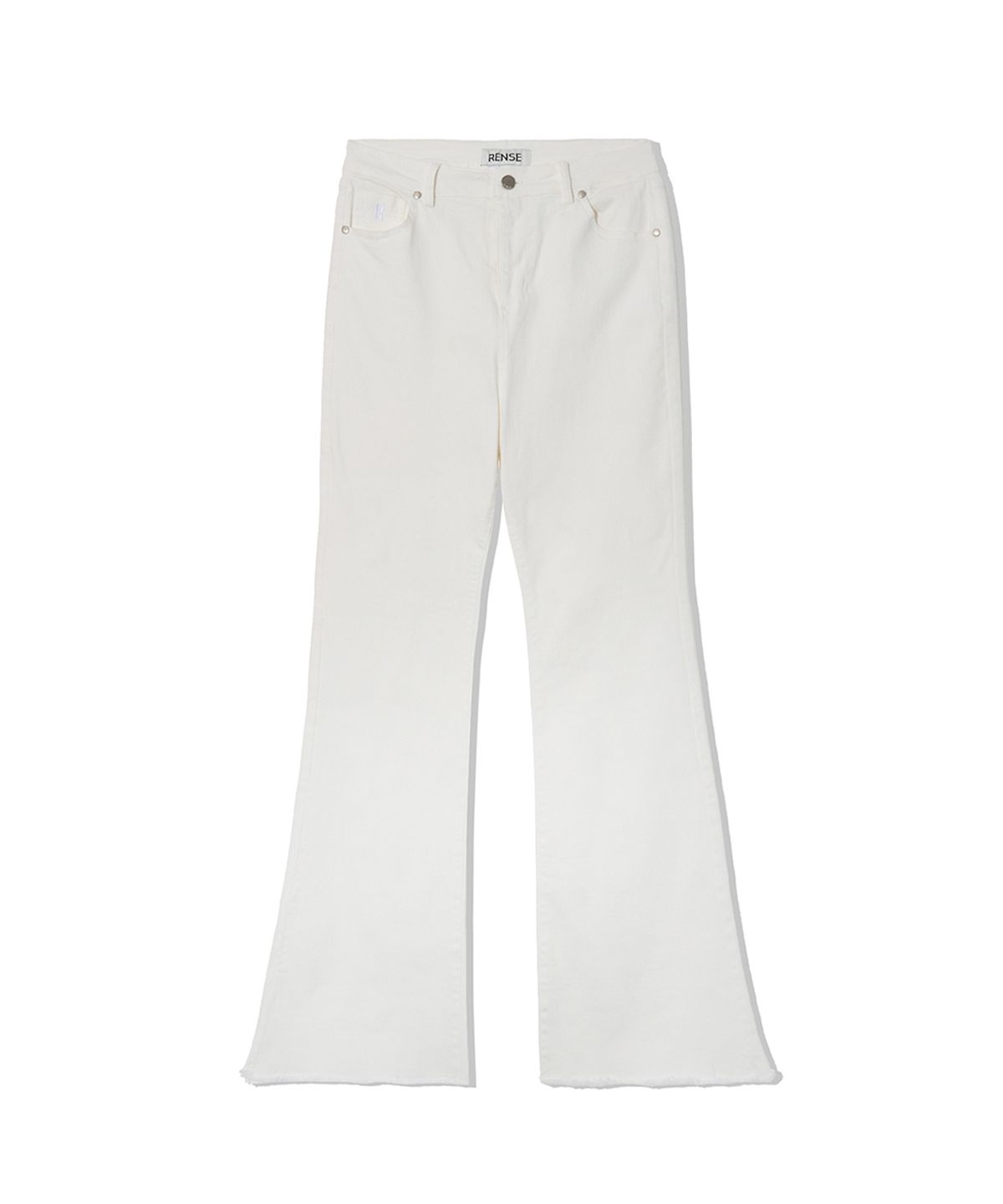렌세(RENSE) Mid-Rise Boot Cut Pants White