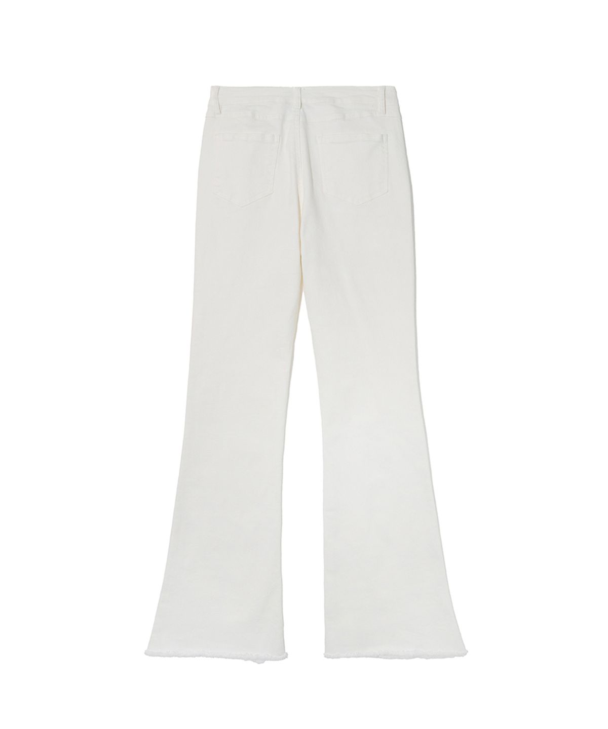 렌세(RENSE) Mid-Rise Boot Cut Pants White