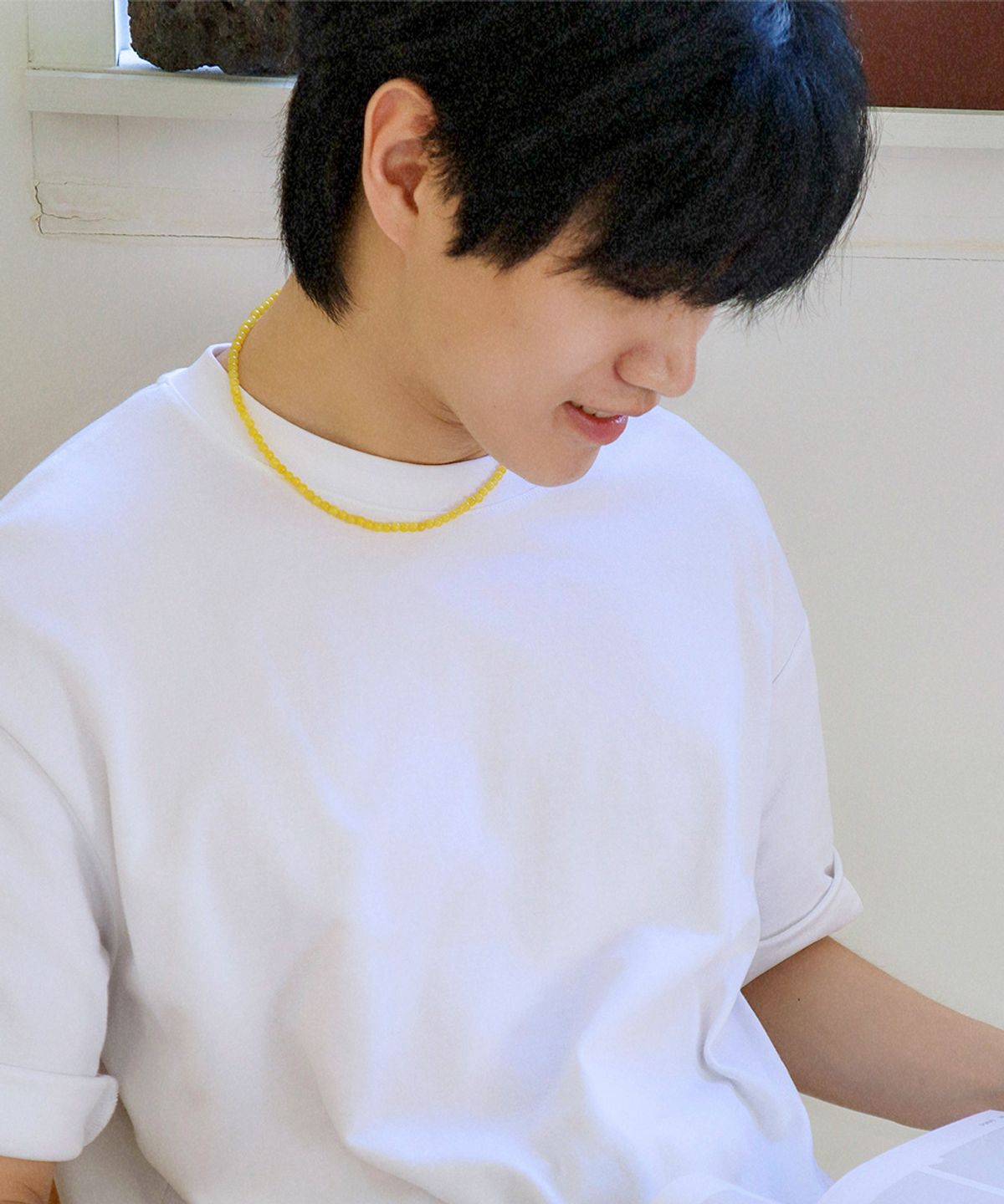 바이시클트로피(BICYCLETROPHY) 픽맨 데일리 비즈 목걸이 01 (YELLOW / 3mm 미유키비즈)