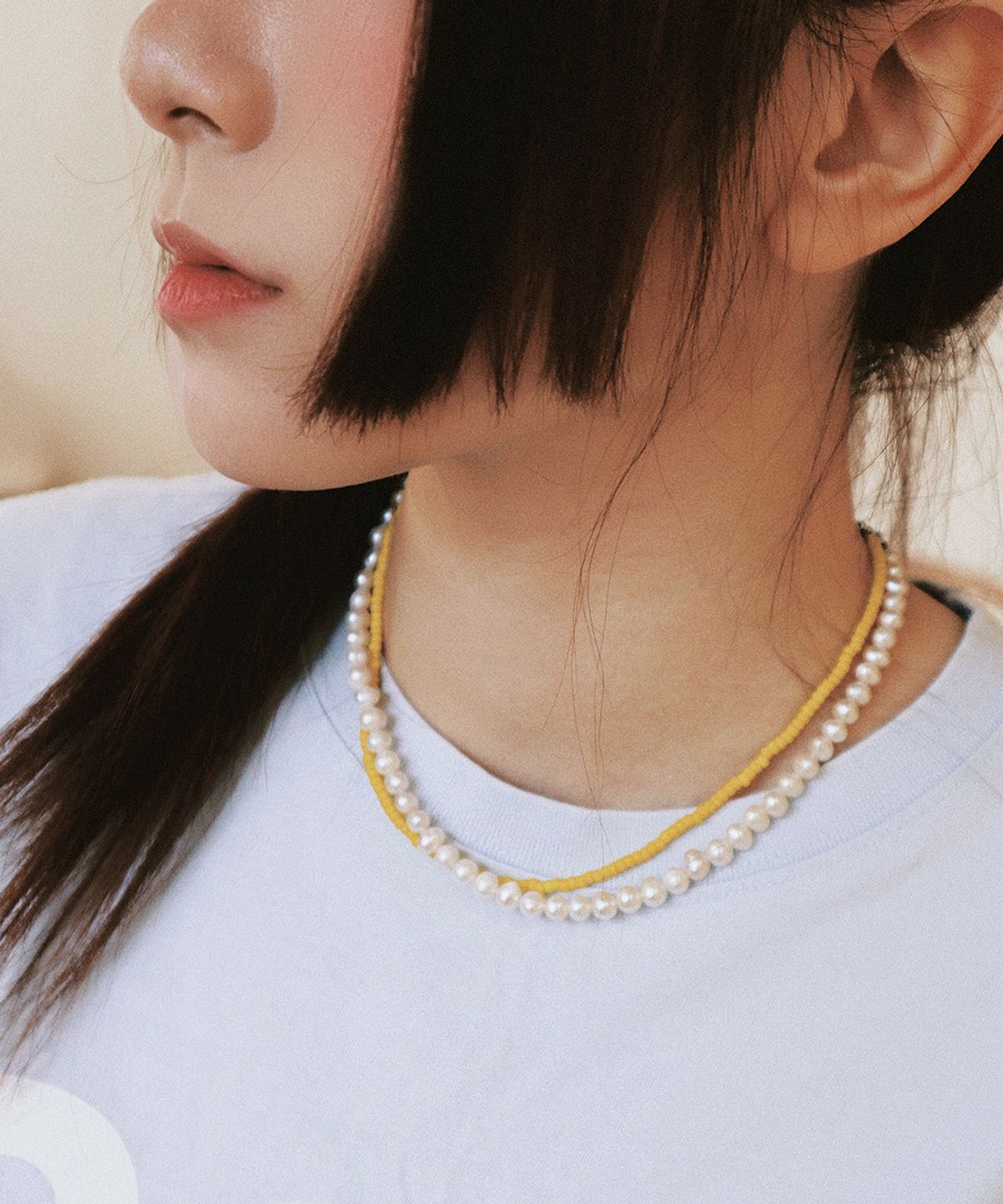 바이시클트로피(BICYCLETROPHY) BT 담수 진주 목걸이 03 (6mm / Fix type)