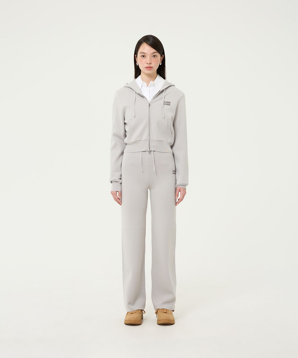 베테제(VETEZE) [VIUWVIUW] Knit Training Pants (gray)