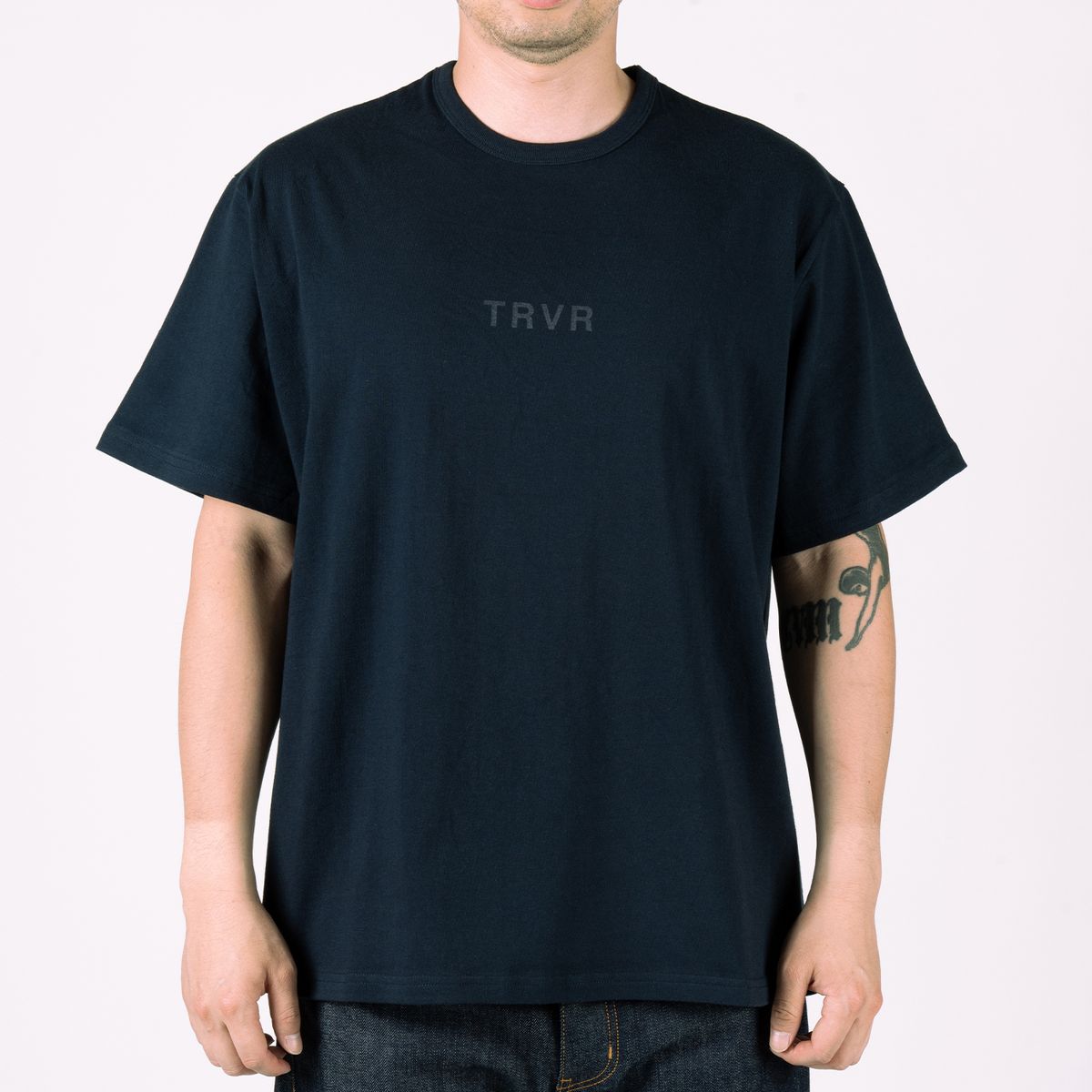 티알브이알(TRVR) Short Sleeve H-Graphic Navy