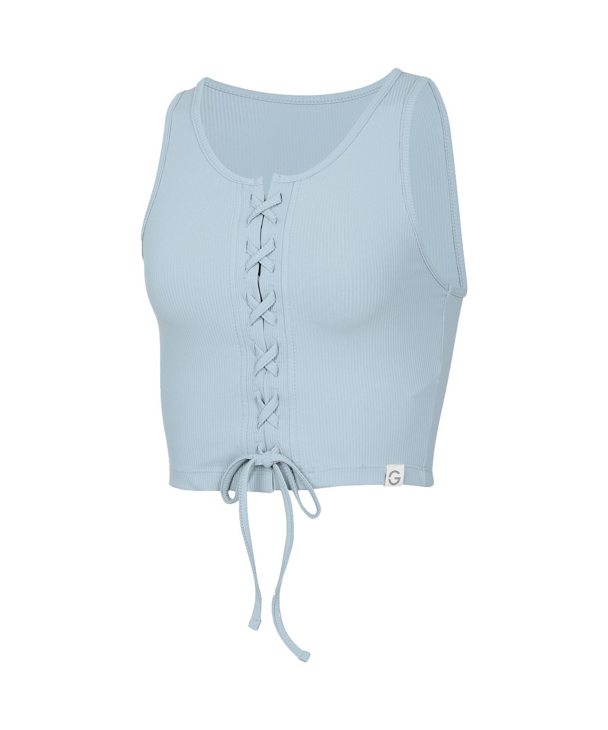 그란데라인(GRANDE LINE) 엘플렉스 Rib 코르셋 크롭 슬리브리스_5COLOR