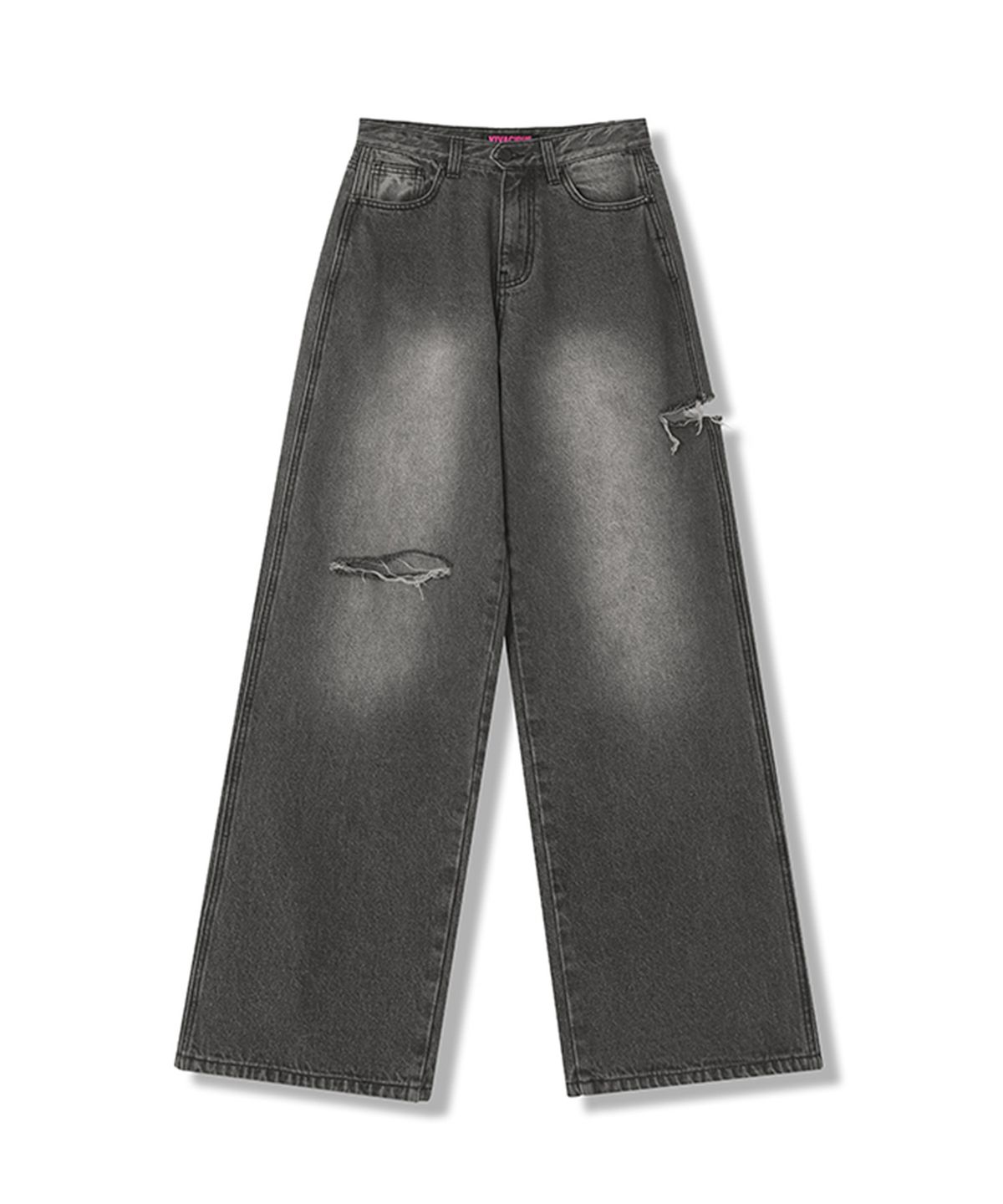 비바셔스(VIVACIOUS) Cut-off Wide Denim Pants LIGHT BLUE