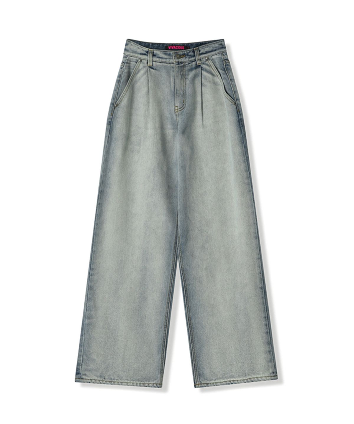 비바셔스(VIVACIOUS) Signature Pintuck Wide Pants RED BLACK