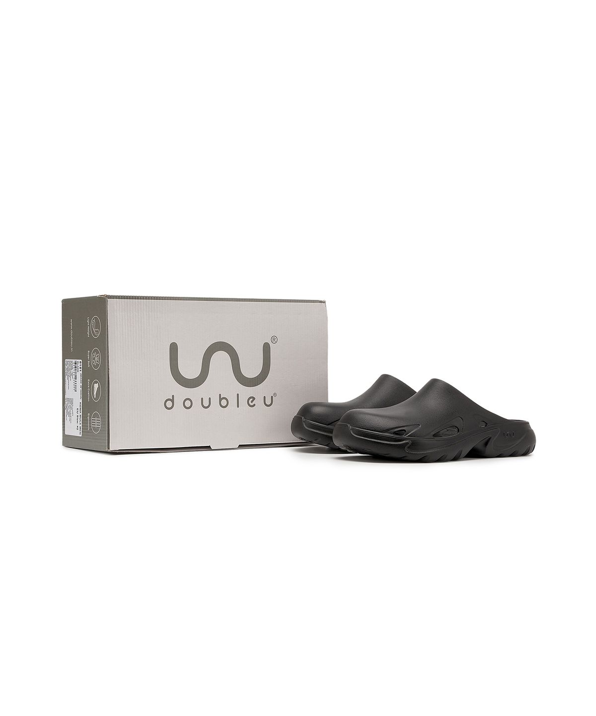 더블유(DOUBLEU) ROMA MULE - BLACK / 8151