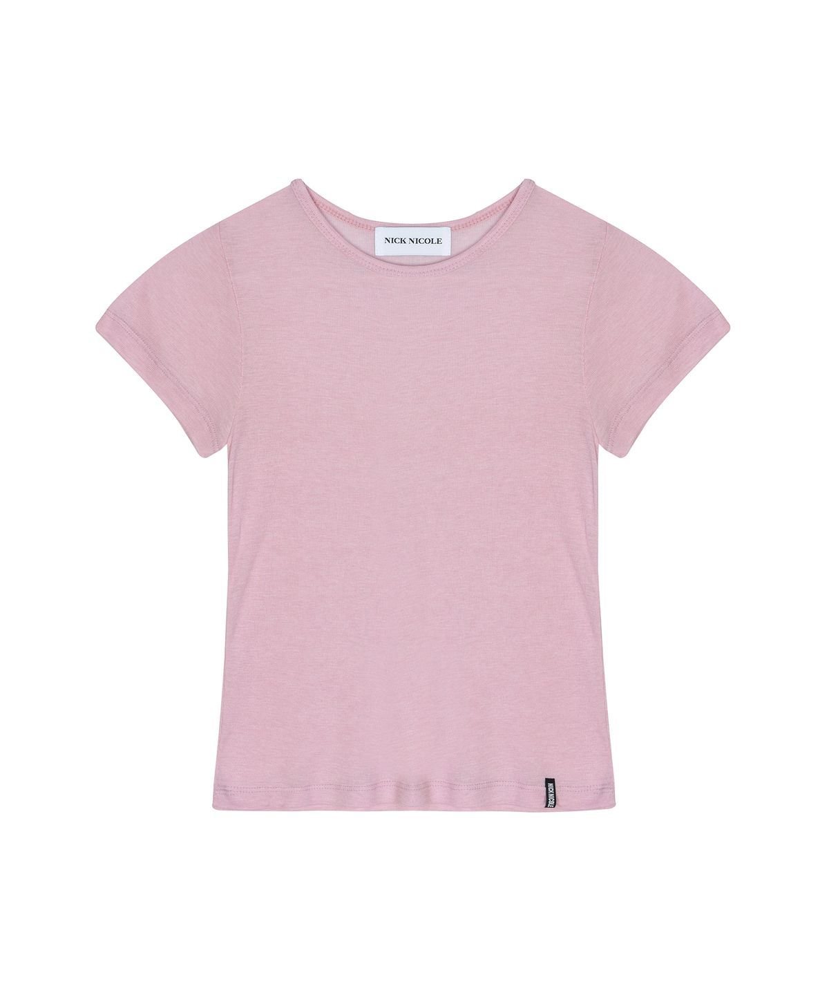 닉앤니콜(NICK&NICOLE) WOOL TENCEL HALF TEE_PINK