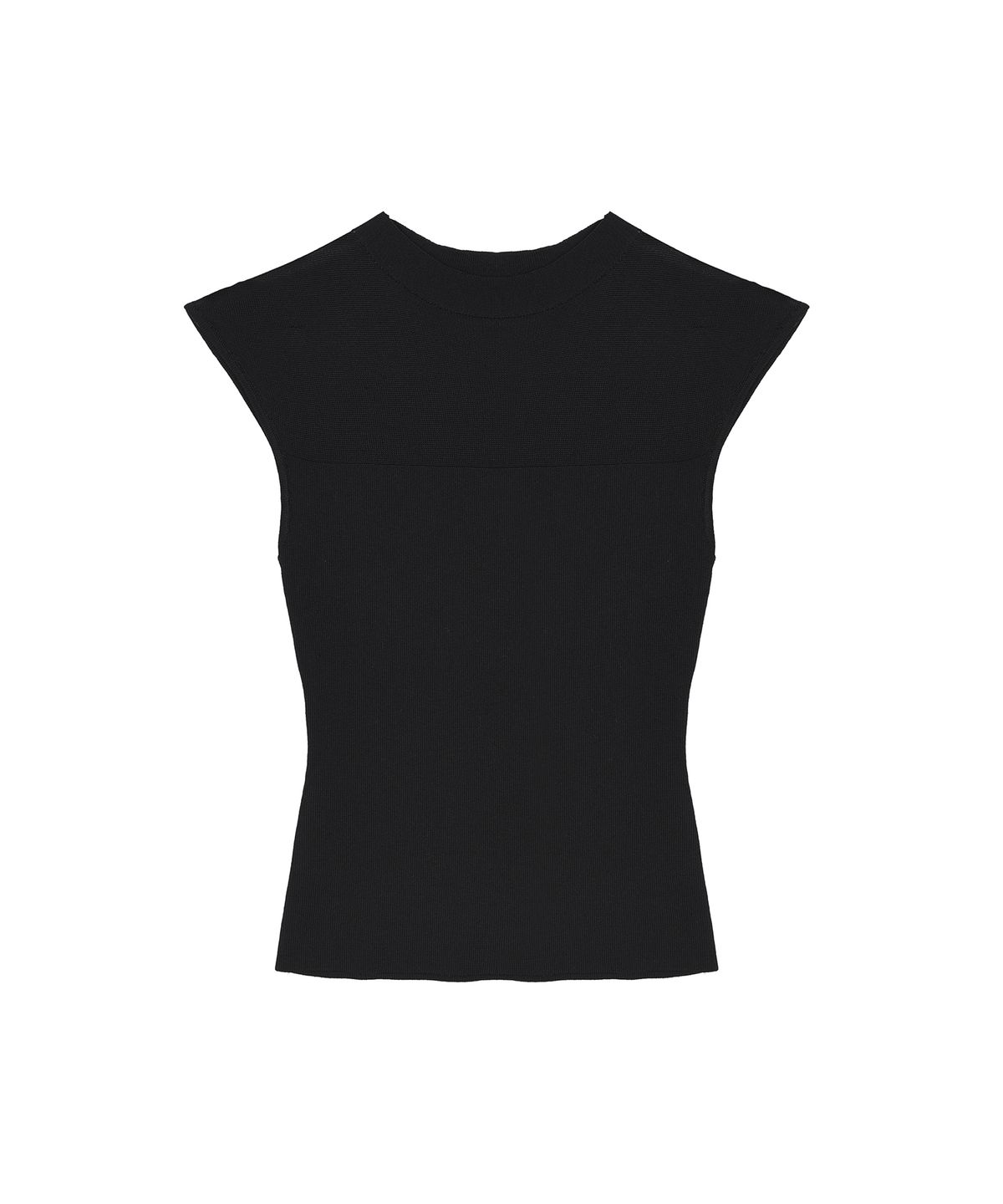 닉앤니콜(NICK&NICOLE) SHEER LINE SLEEVELESS_BLACK