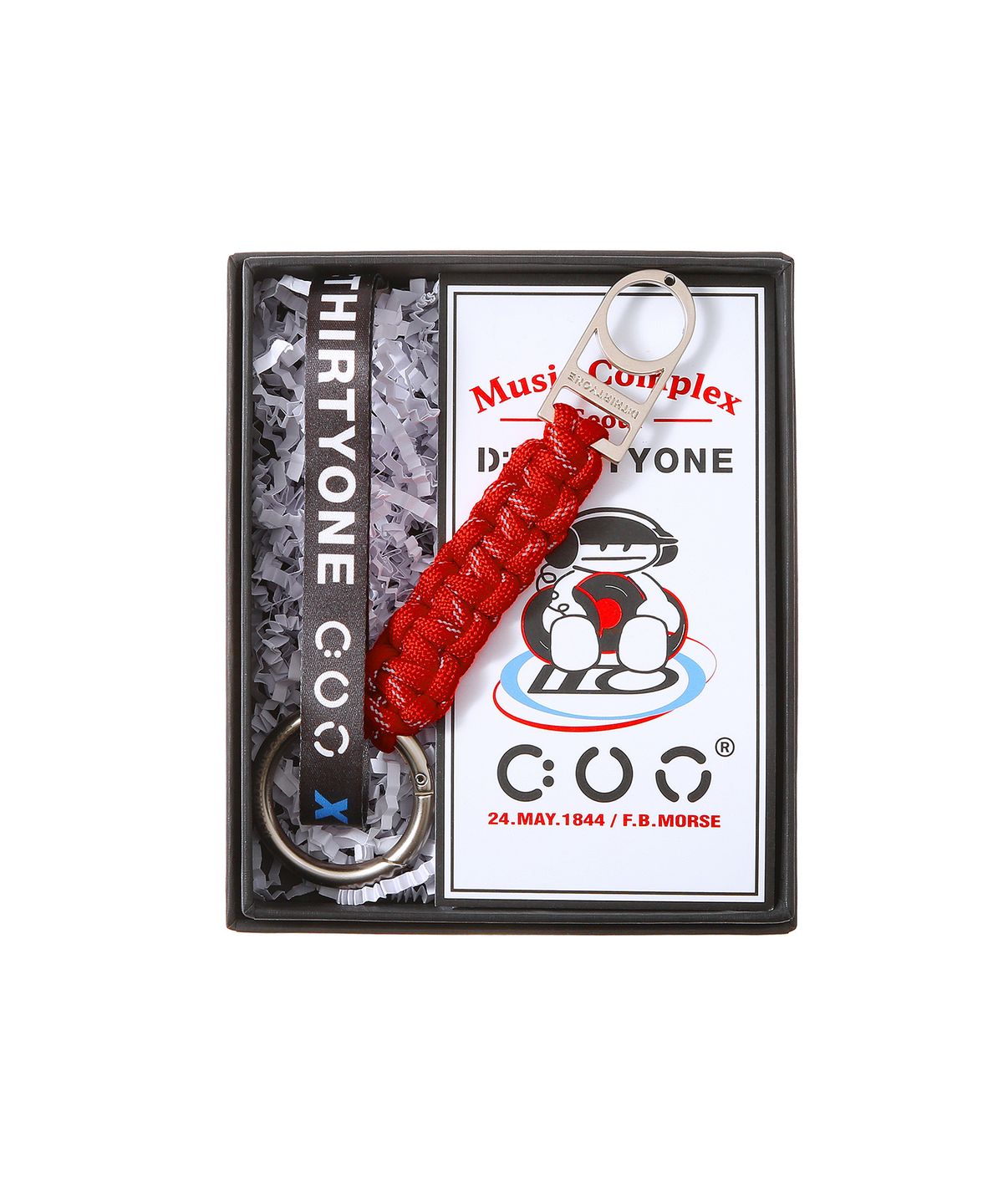 디써티원(DTHIRTYONE) D:THIRTYONE x MUSIC COMPLEX Paracord Survival Keychain (RED)