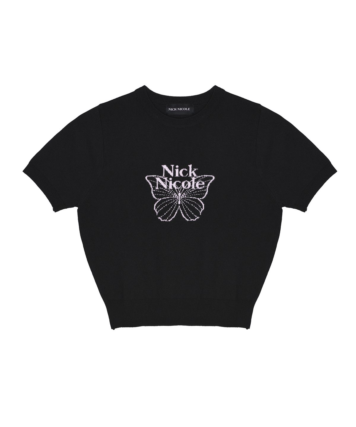 닉앤니콜(NICK&NICOLE) MINI BUTTERFLY SIGNATURE HALF KNIT_BLACK