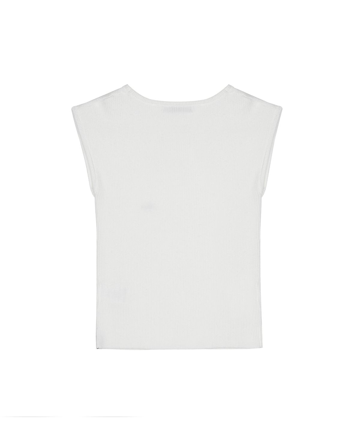 닉앤니콜(NICK&NICOLE) MINIMAL SLEEVE U-NECK KNIT TOP_CREAM