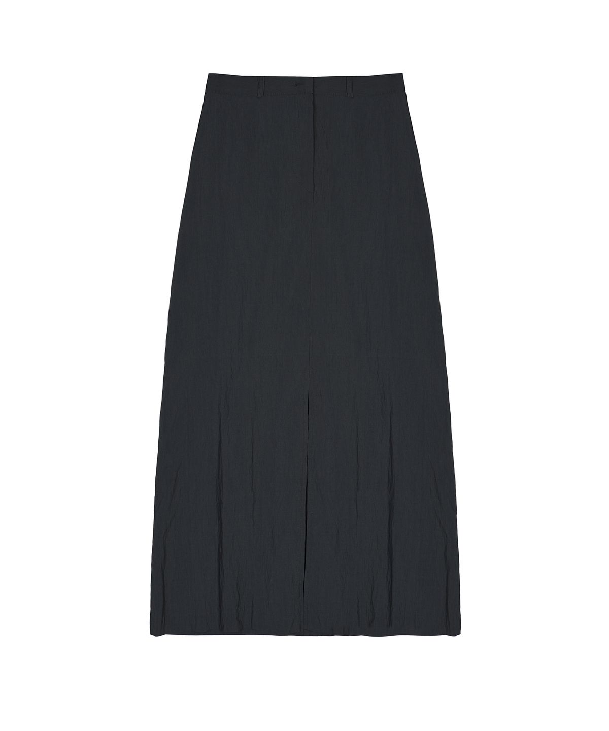 닉앤니콜(NICK&NICOLE) SEERSUCKER SLIT LONG SKIRT_NAVY