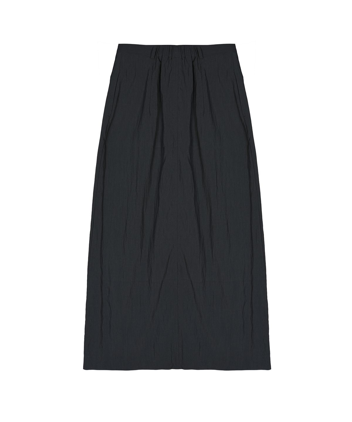 닉앤니콜(NICK&NICOLE) SEERSUCKER SLIT LONG SKIRT_NAVY