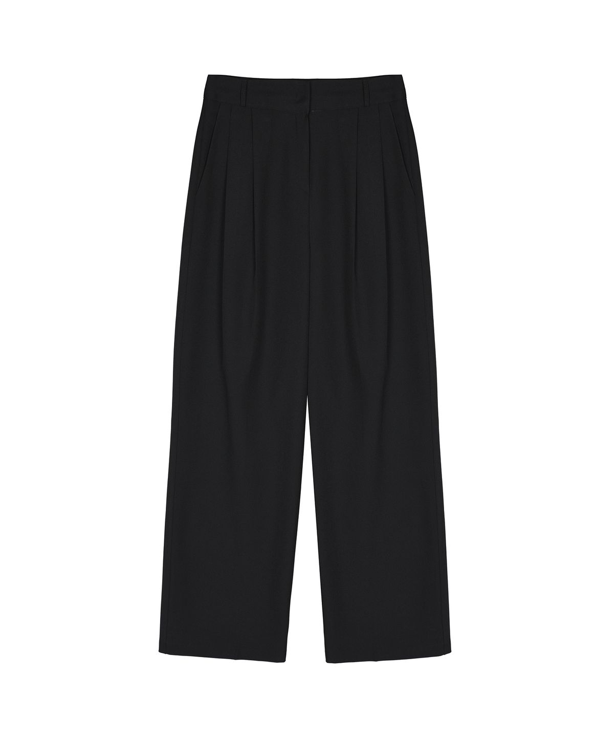 닉앤니콜(NICK&NICOLE) MINIMAL LONG PINTUCK SLACKS_BLACK