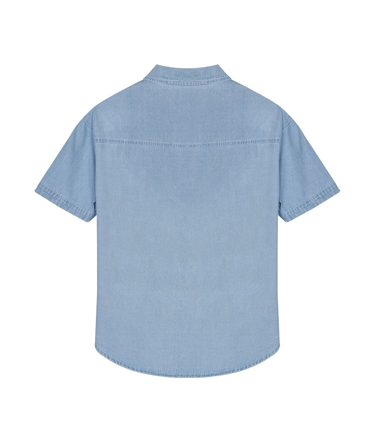 닉앤니콜(NICK&NICOLE) MINIMAL CLASSIC HALF DENIM SHIRTS_LIGHT BLUE