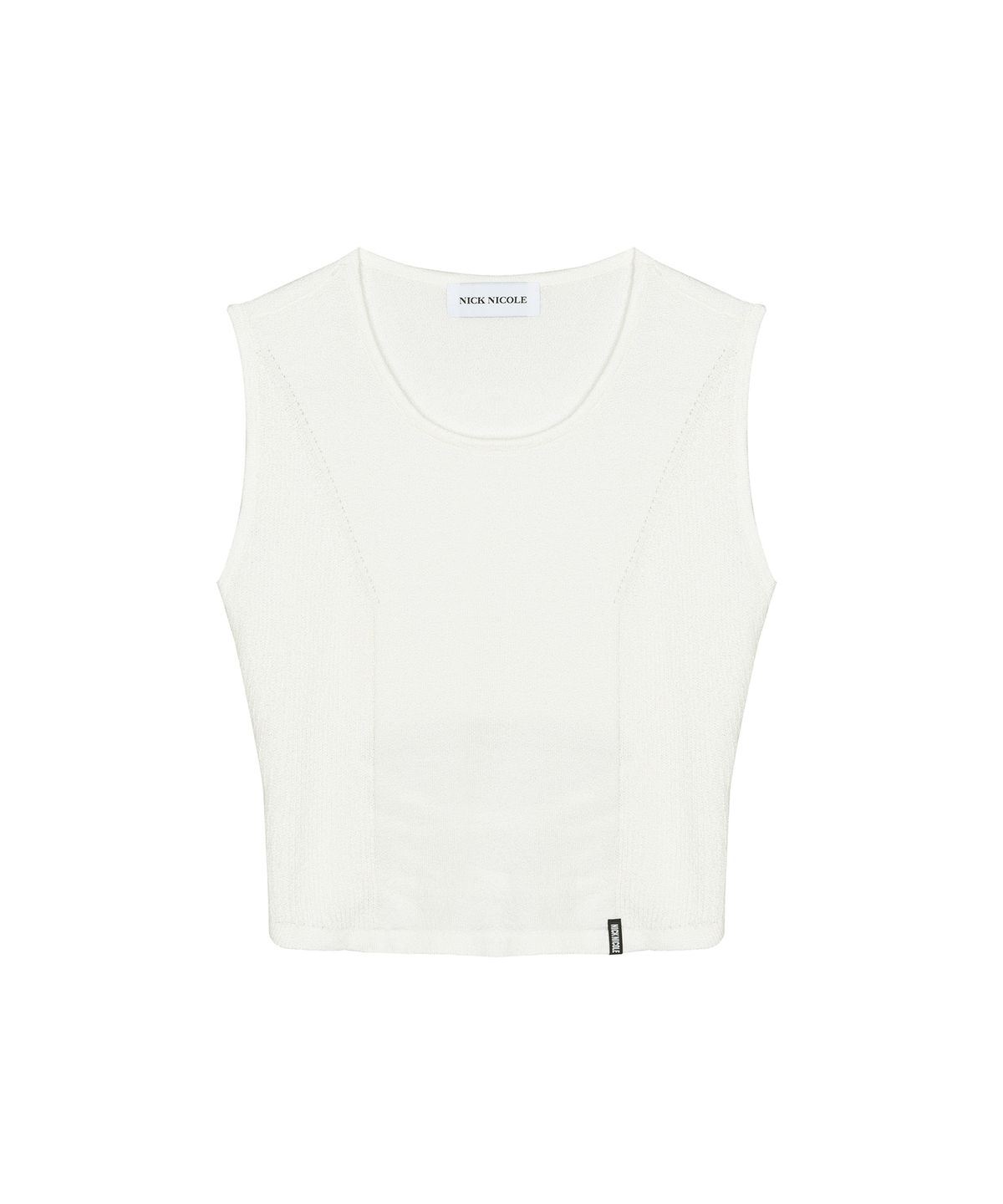 닉앤니콜(NICK&NICOLE) BACK SLIT STRING KNIT SLEEVELESS_IVORY