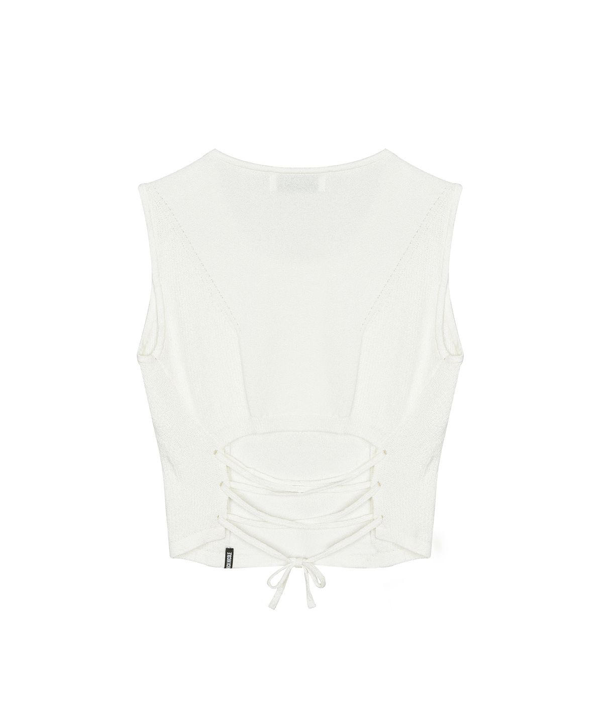 닉앤니콜(NICK&NICOLE) BACK SLIT STRING KNIT SLEEVELESS_IVORY