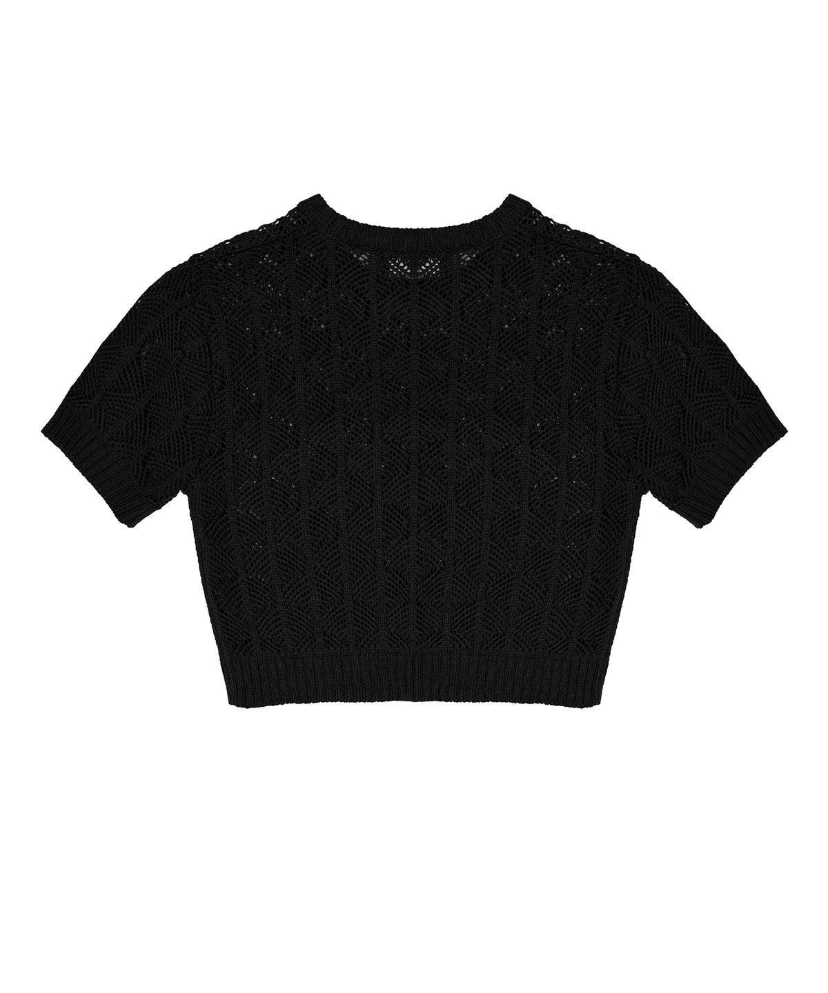 닉앤니콜(NICK&NICOLE) NICOLE SYMBOL PUNCHING HALF KNIT_BLACK