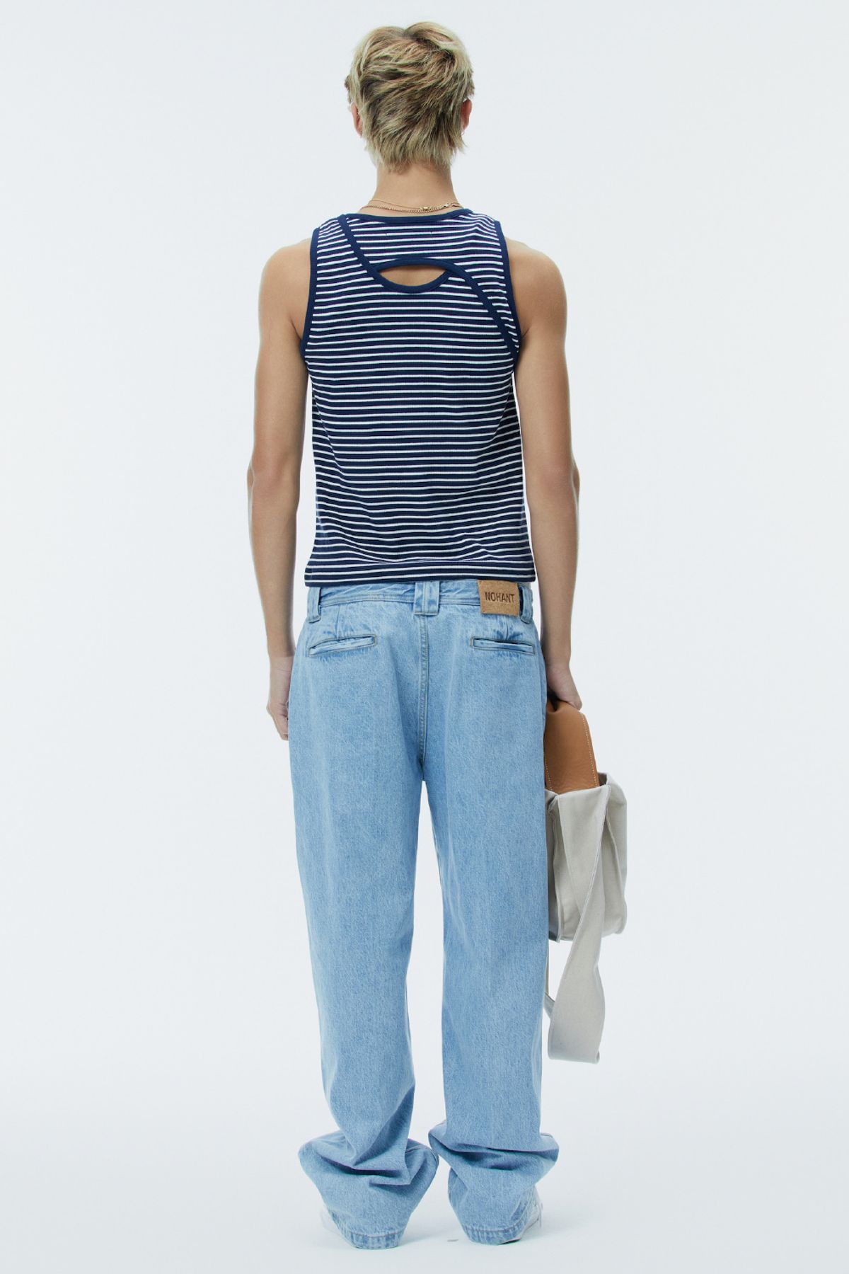 노앙(NOHANT) CROSS SLEEVELESS STRIPE-NAVY