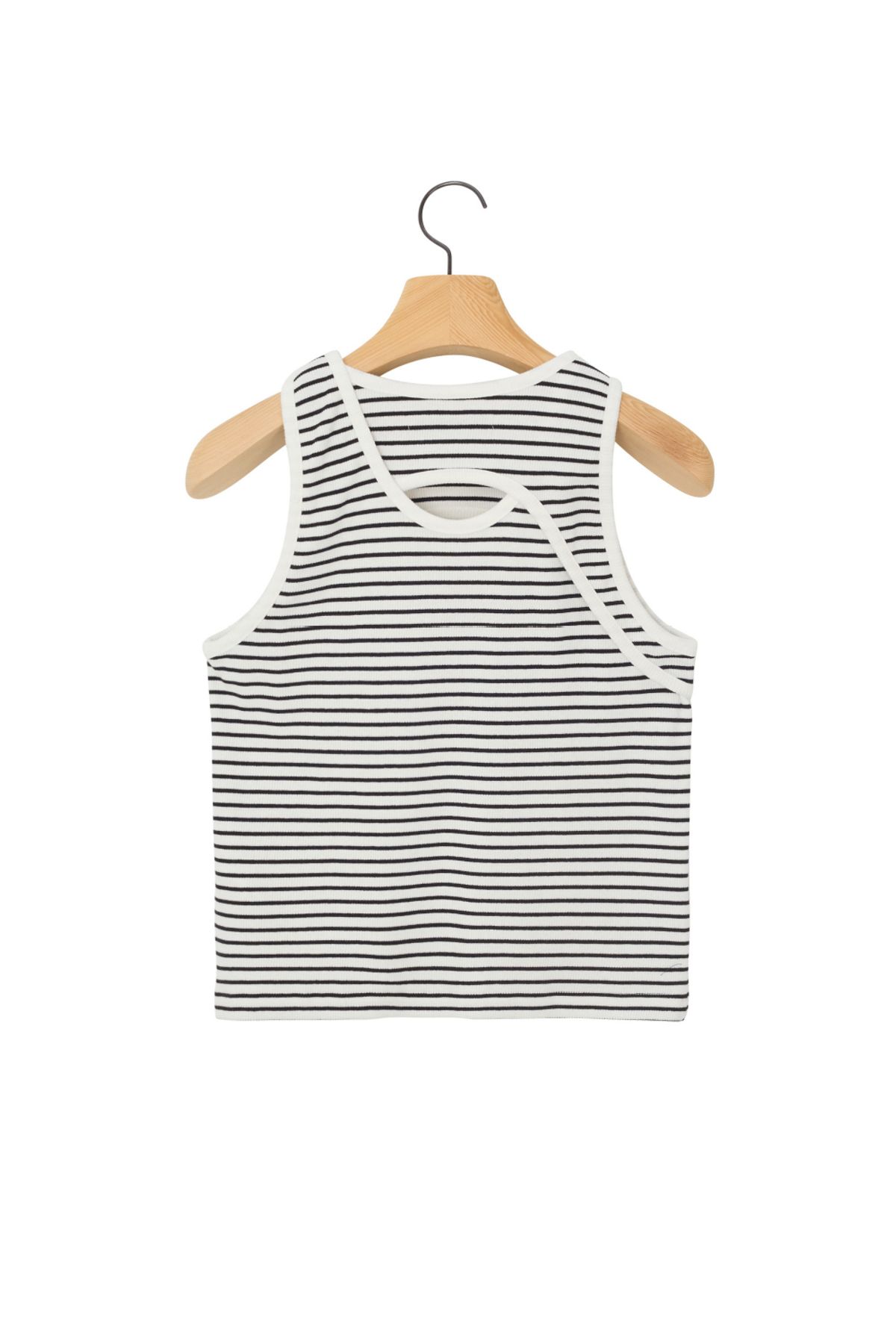 노앙(NOHANT) CROSS SLEEVELESS STRIPE-BLACK