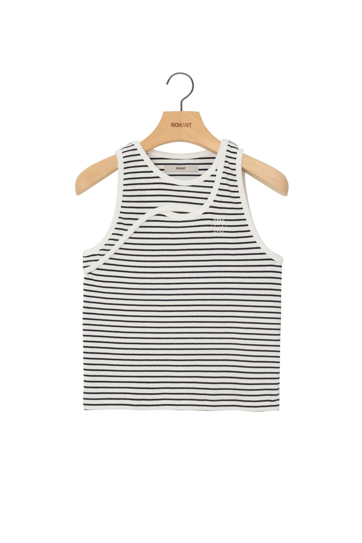 노앙(NOHANT) CROSS SLEEVELESS STRIPE-BLACK