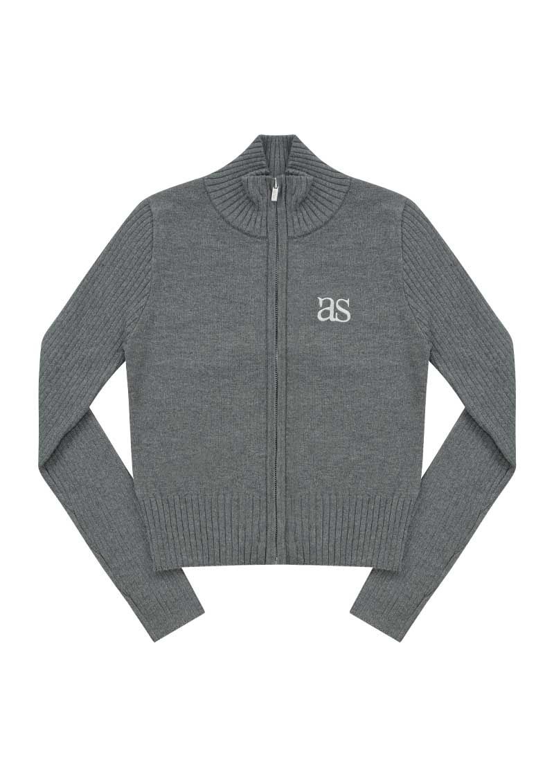 MUSINSA公式 | ASON MARON KNIT ZIP-UP / CHARCOAL