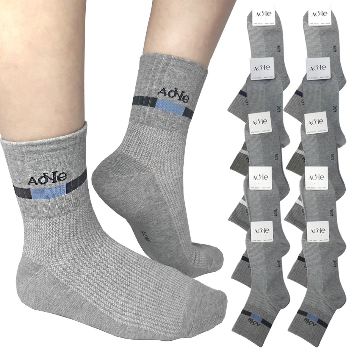 에이원(AONE) [10pack] 남성 실속형 패션 캐주얼 미니 중목 양말