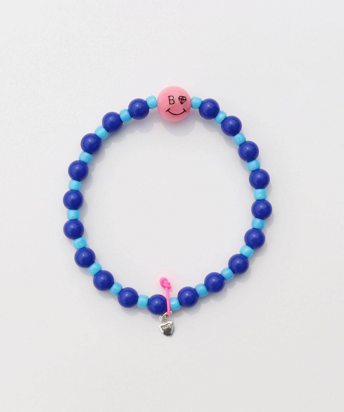 봉보(BONBEAU) Kitsch color face smile ball Bracelet 키치 컬러 스마일 참 아크릴 볼 비즈 팔찌